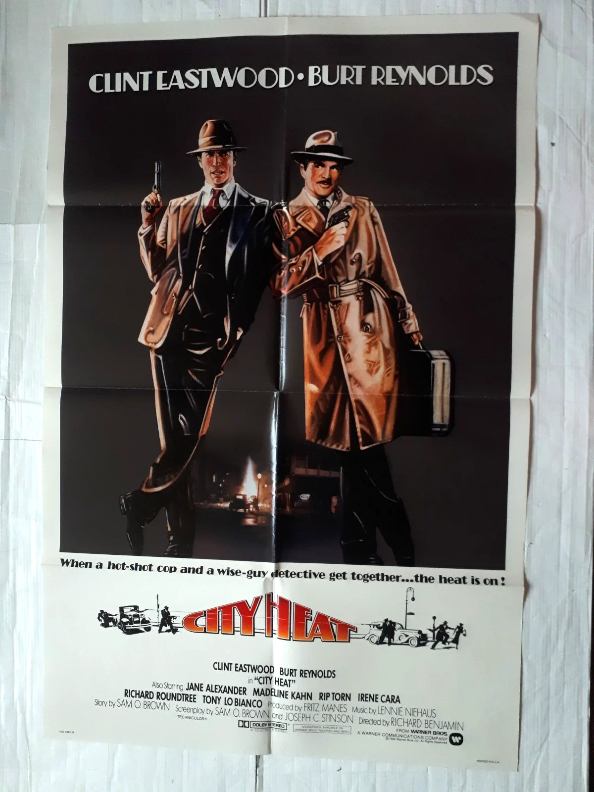 City Heat 1974 original poster US onesheet 27x41" burt reynolds clint eastwood, изображение 3