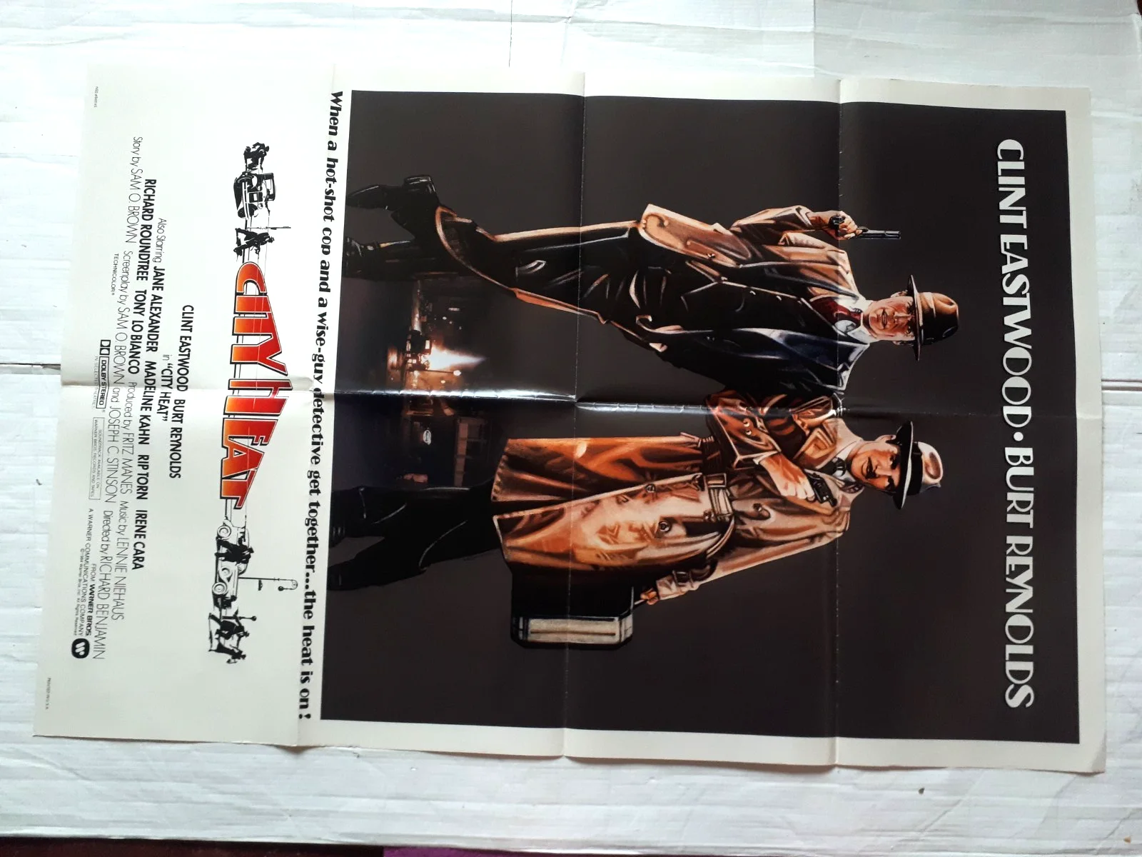 City Heat 1974 original poster US onesheet 27x41" burt reynolds clint eastwood, изображение 4