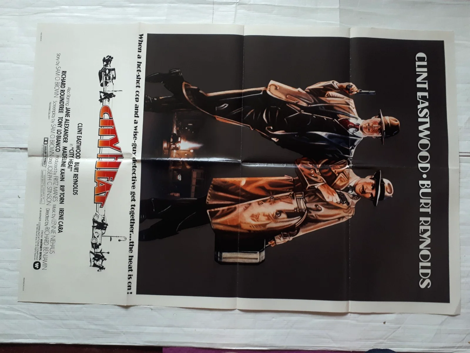 City Heat 1974 original poster US onesheet 27x41" burt reynolds clint eastwood, изображение 5