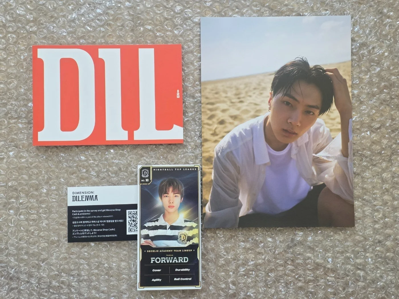 Enhypen En hypen Promo Sticker Dimension Dilemma Album Autographed Hand Signed, изображение 5