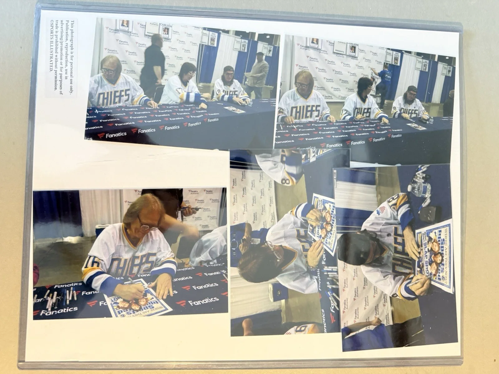 Hanson Brothers — Hanson Brothers Slap Shot Signed 11X14 Sports Illustrated Poster, изображение 2