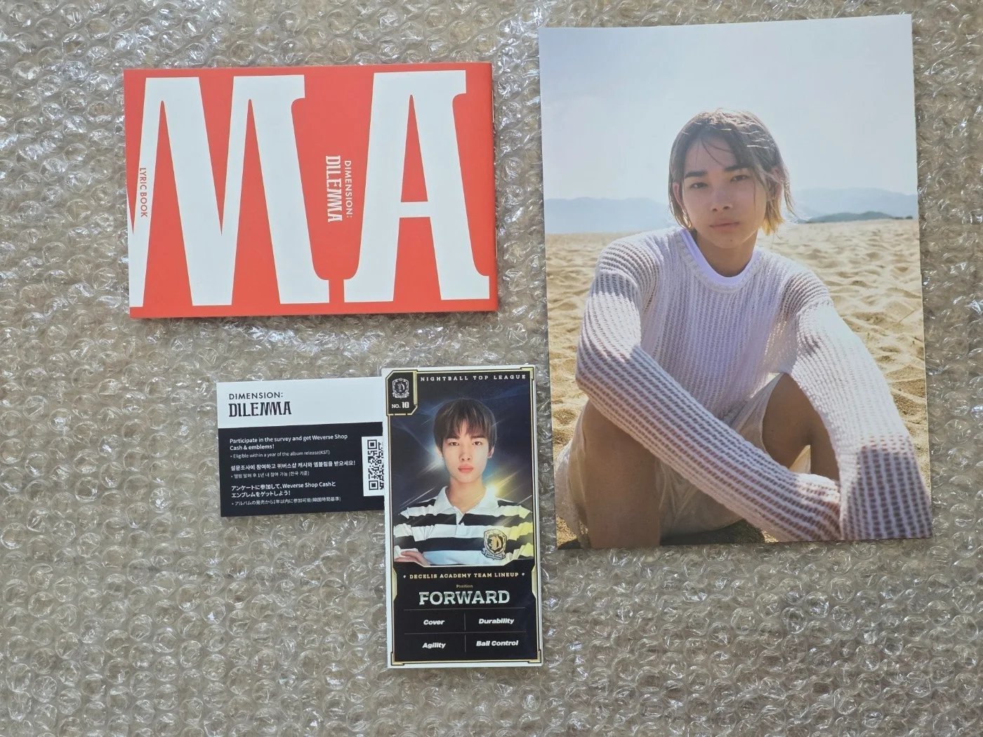 Enhypen En hypen Promo Sticker Dimension Dilemma Album Autographed Hand Signed, изображение 5