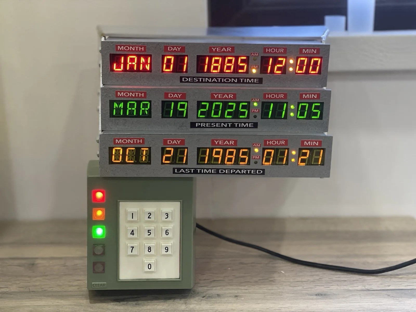 Back To The Future BTTF Delorean Time Machine Time Circuits Replica Prop, image 2