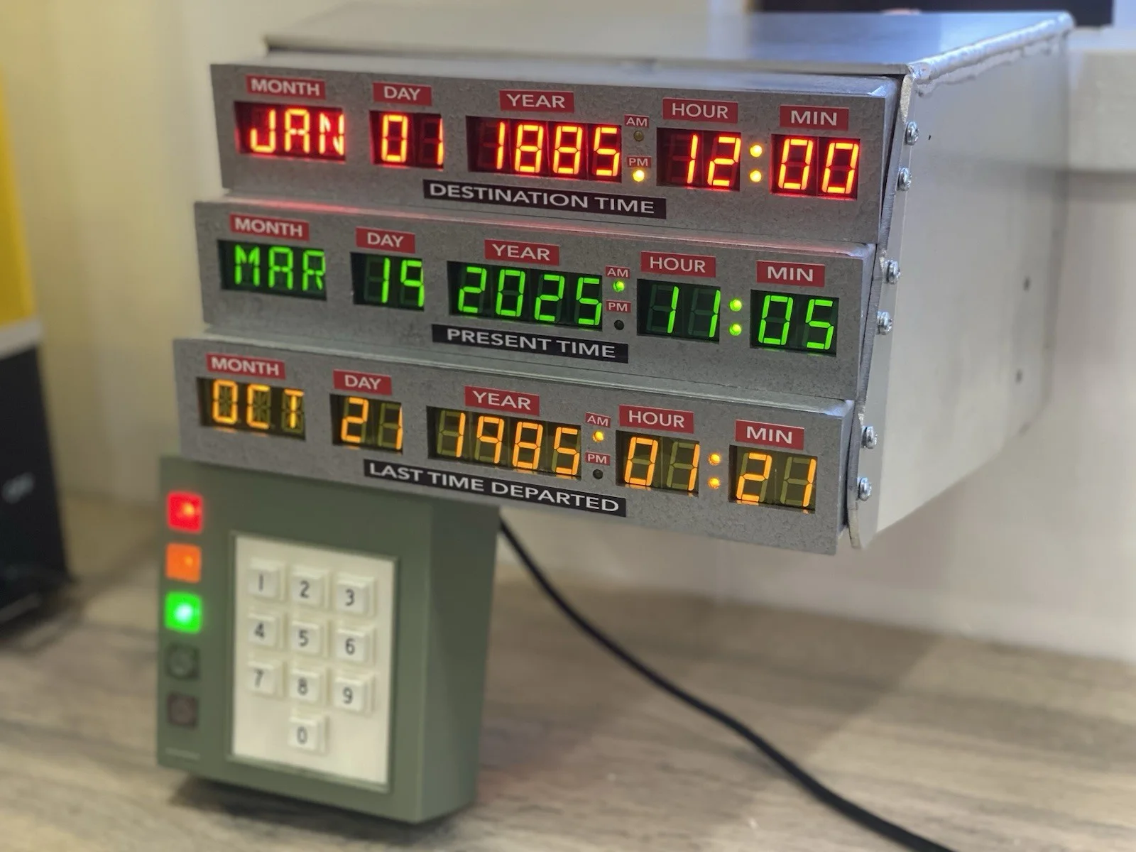 Back To The Future BTTF Delorean Time Machine Time Circuits Replica Prop, image 3