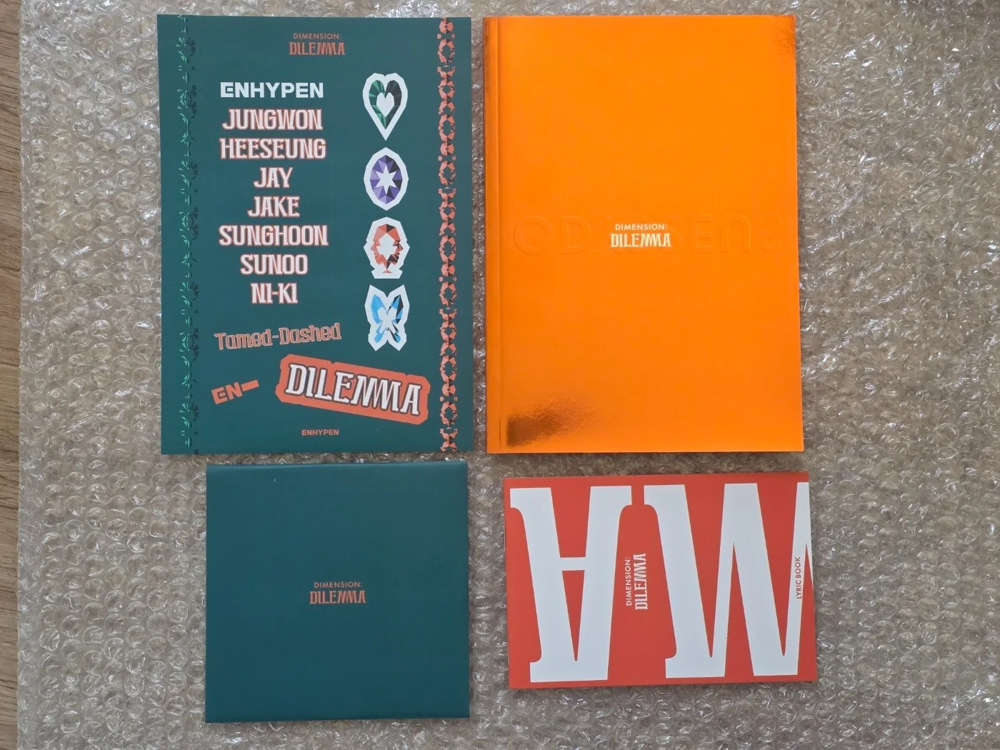 Enhypen En hypen Promo Sticker Dimension Dilemma Album Autographed Hand Signed, изображение 4