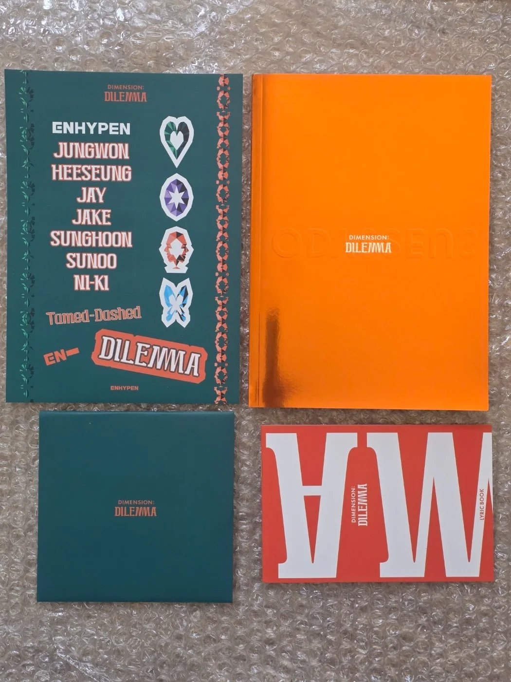 Enhypen En hypen Promo Sticker Dimension Dilemma Album Autographed Hand Signed, изображение 5