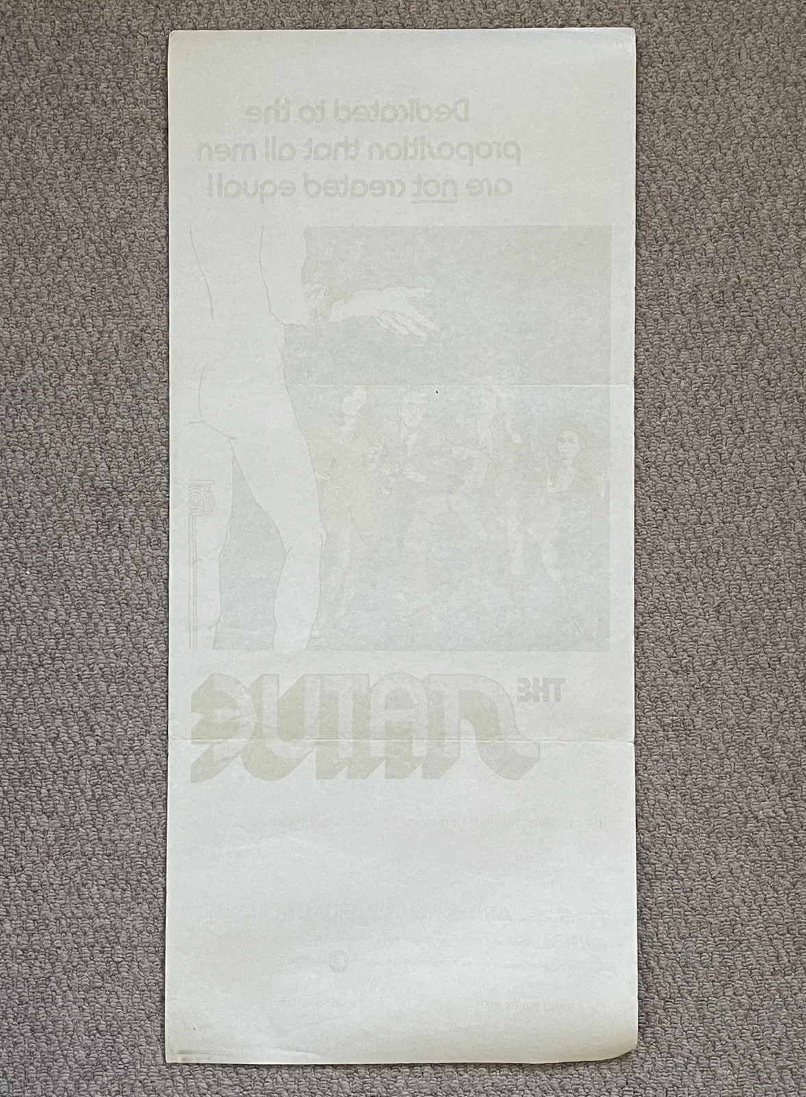 Vintage THE STATUE 1971 Australian Daybill Film Movie Poster DAVID NIVEN 34x76cm, изображение 5
