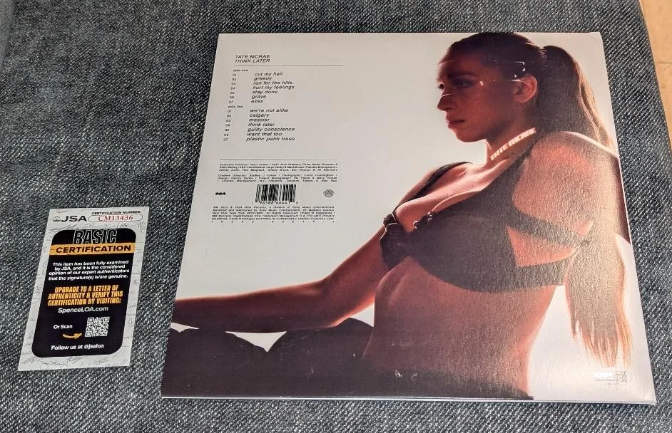 Tate McRae Signed Autographed “ Think Later” Vinyl Record ALBUM JSA COA, image 2