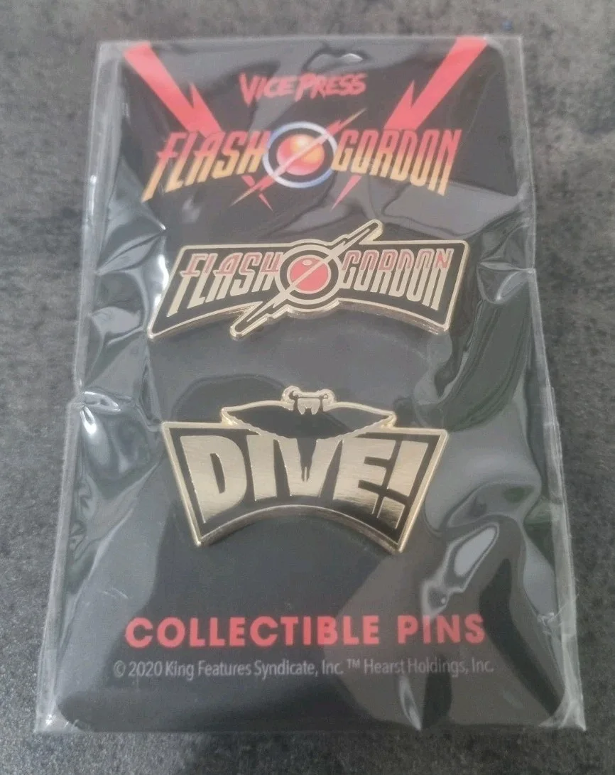 Vice Press Flash Gordon movie Collectible Pins New Rare Florey Dive!, изображение 2