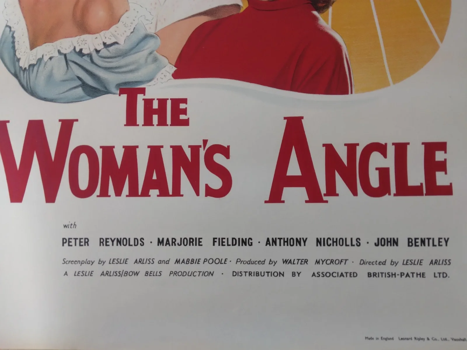 The Woman's Angle original movie 1952 poster US one sheet, image 2