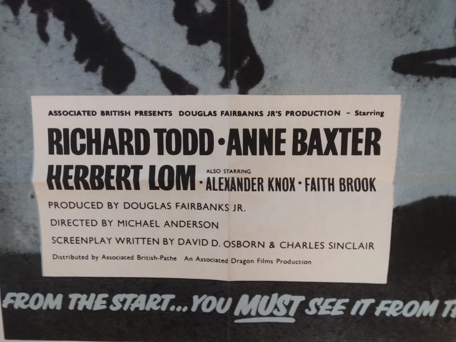 Chase a Crooked Shadow original movie 1958 poster UK quad, изображение 2
