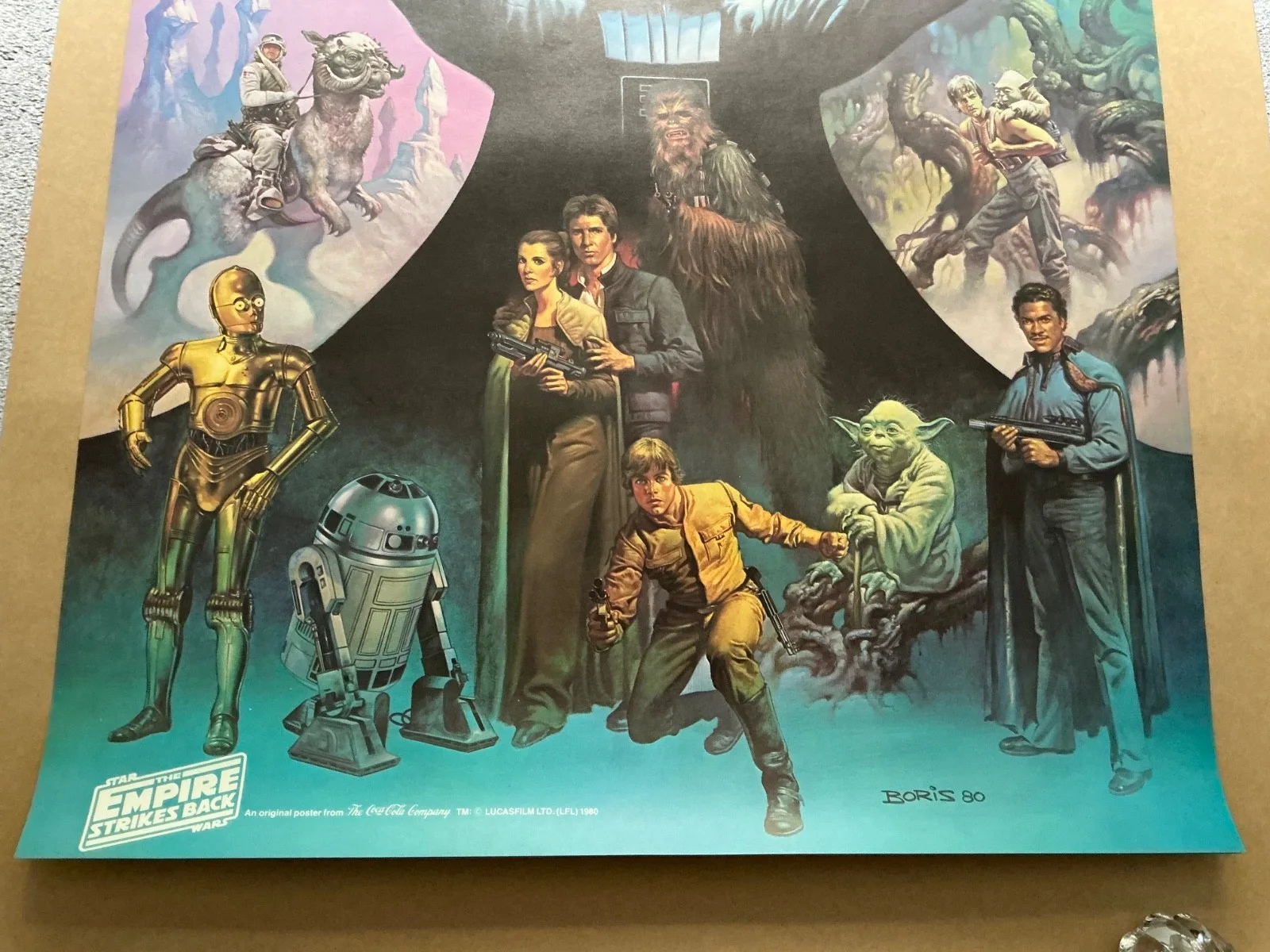 Star Wars Empire Strikes Back 1980 Original Rare Coca Cola Poster ., изображение 4