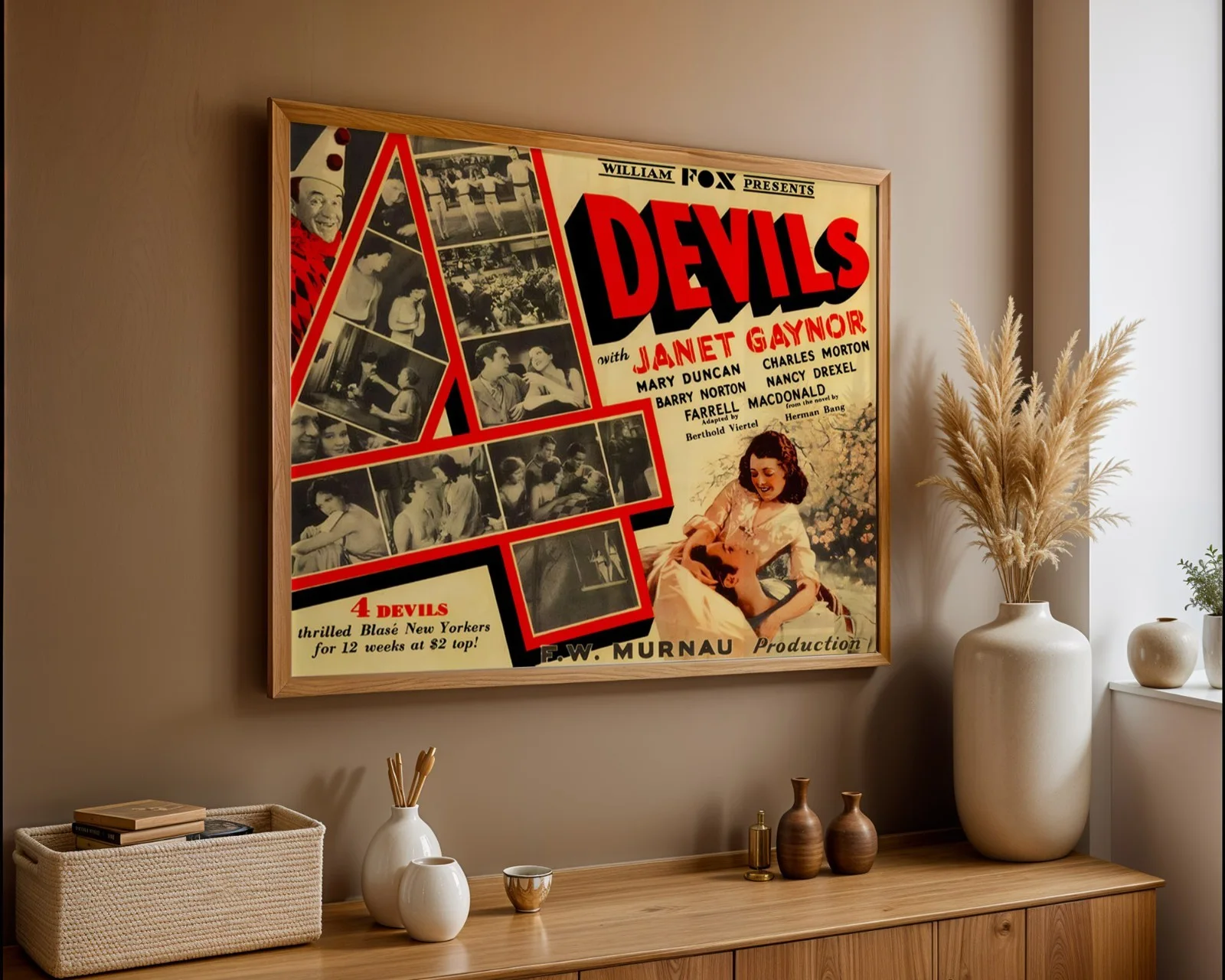 Four Devils - 1928 Lost Silent Drama Restored 22" x 28" US Half Sheet Poster, image 3