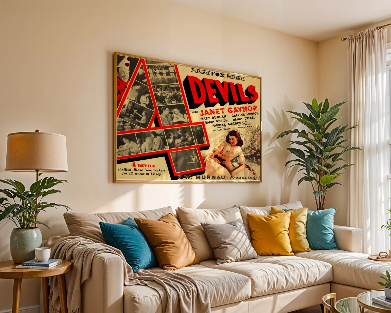 Four Devils - 1928 Lost Silent Drama Restored 22" x 28" US Half Sheet Poster, image 5