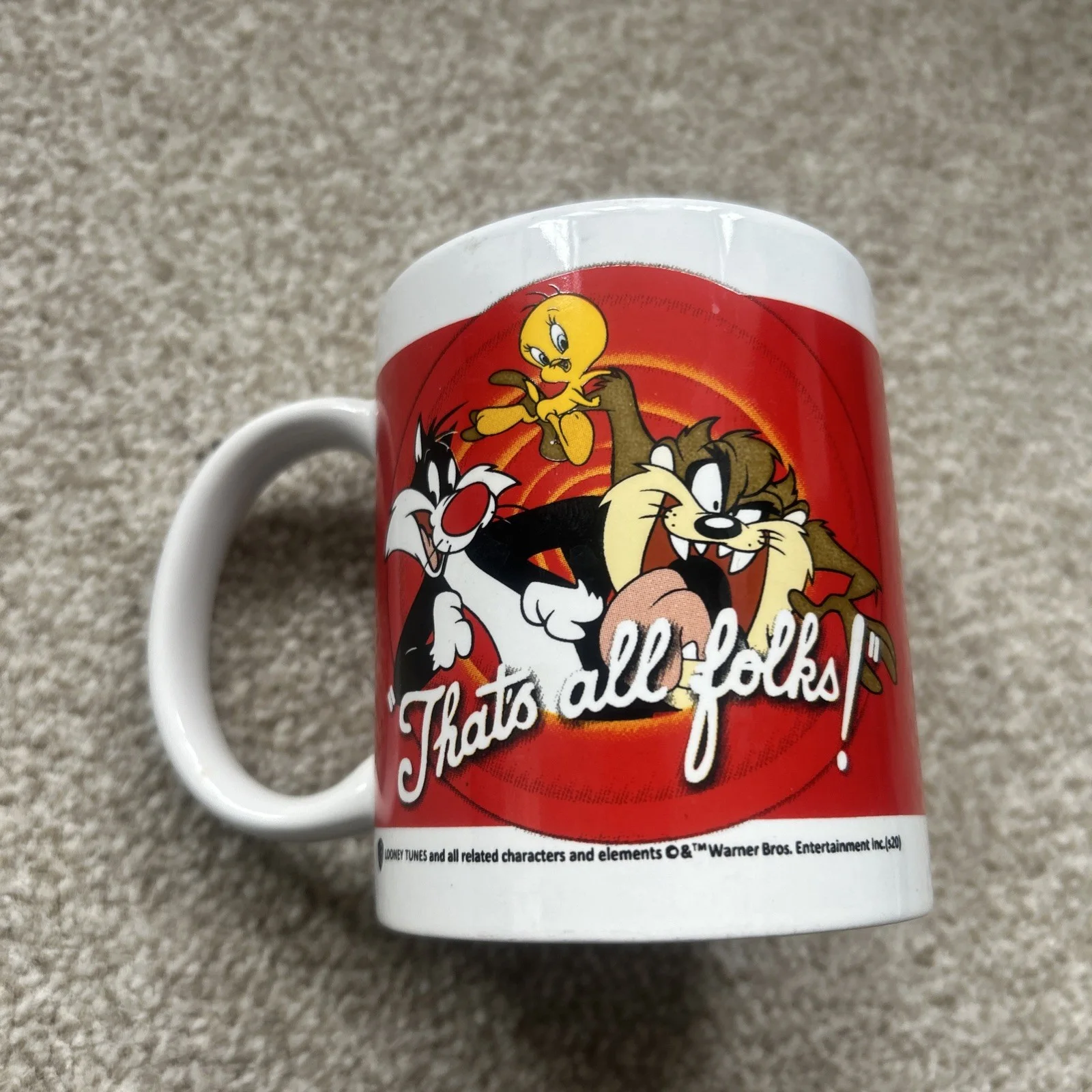 Official Looney Tunes Thats all Folks coffee mug, image 2