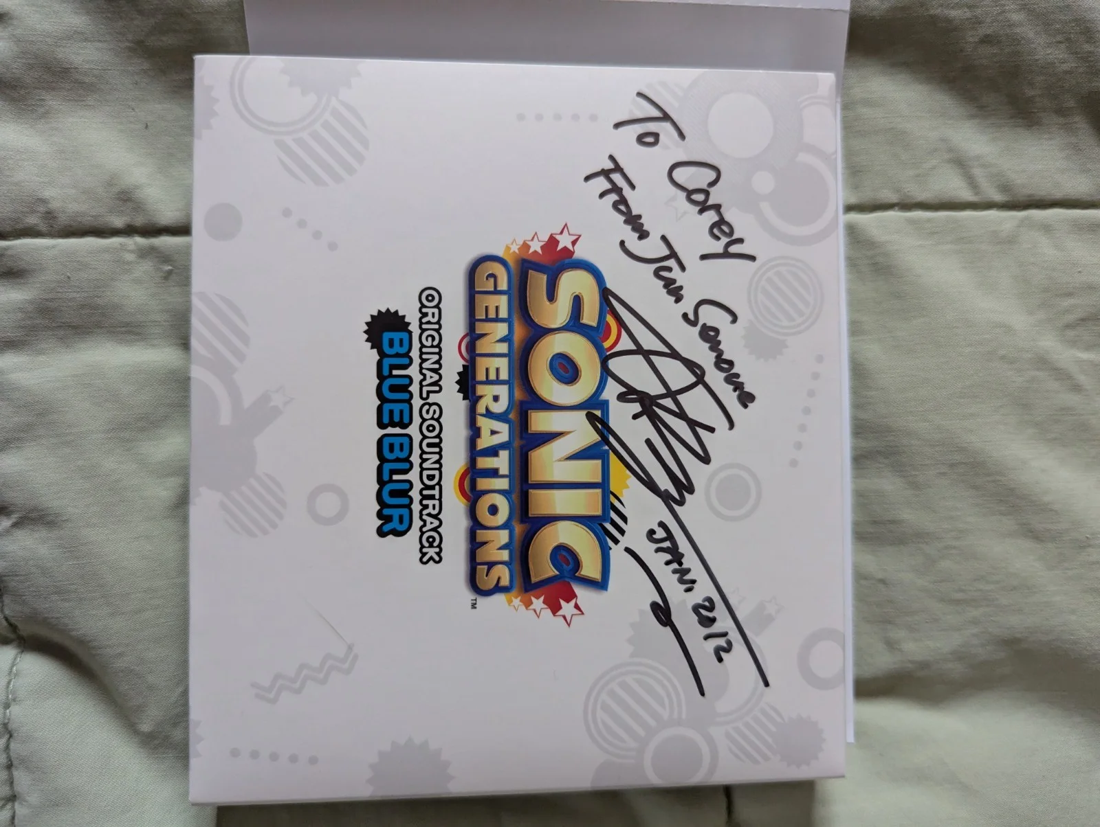 Sonic Generations Original Soundtrack Blue Blur Signed, image 3