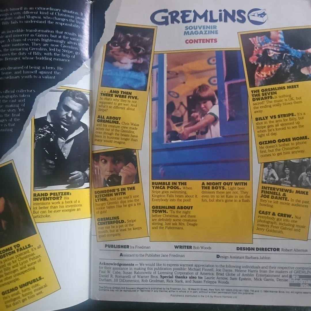 Gremlins Official Collectors Edition Souvenir Magazine Joe Dante 1984, изображение 3