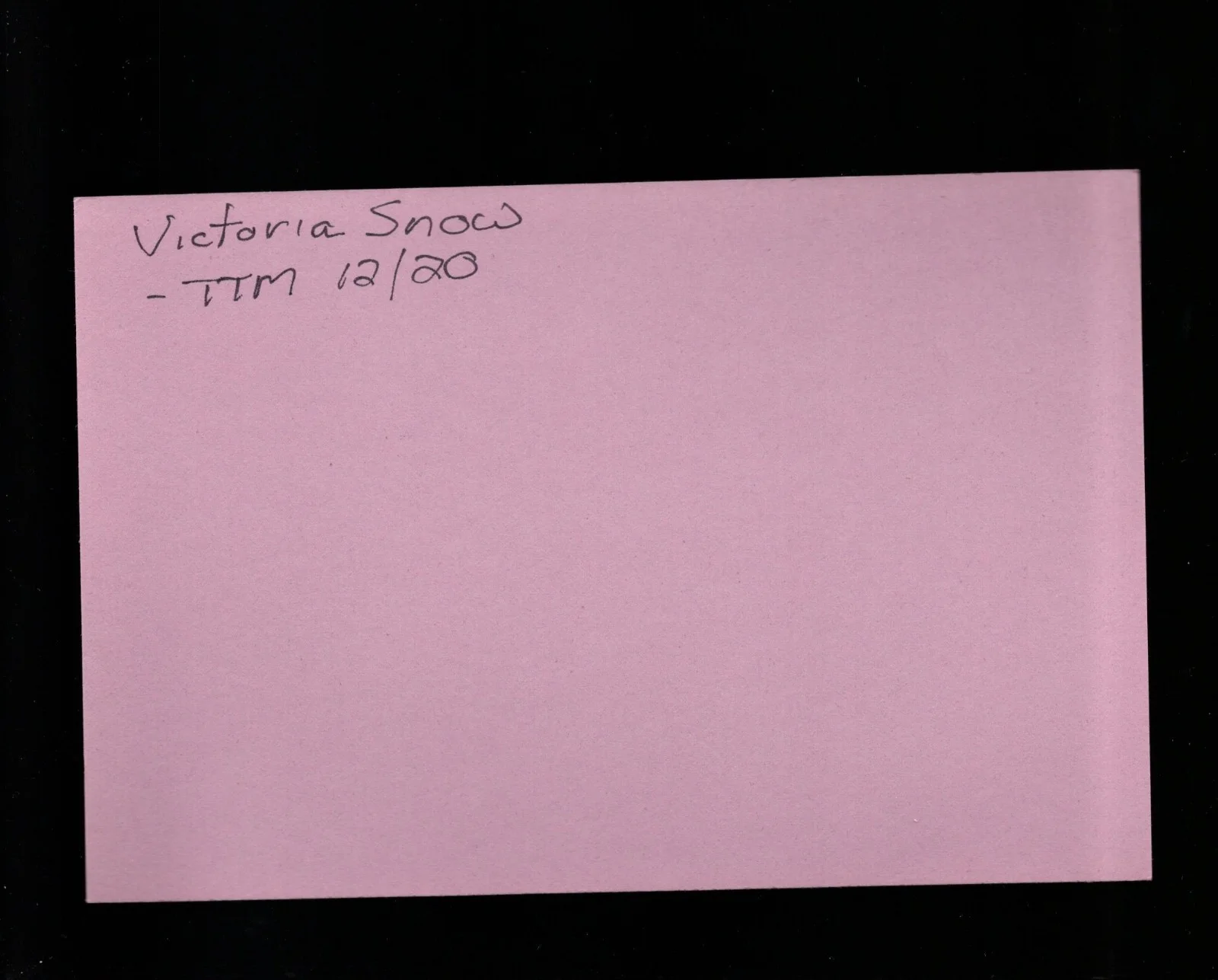 Victoria Snow - Actress * Signed Index Card * Paradise Falls - Slasher, изображение 2