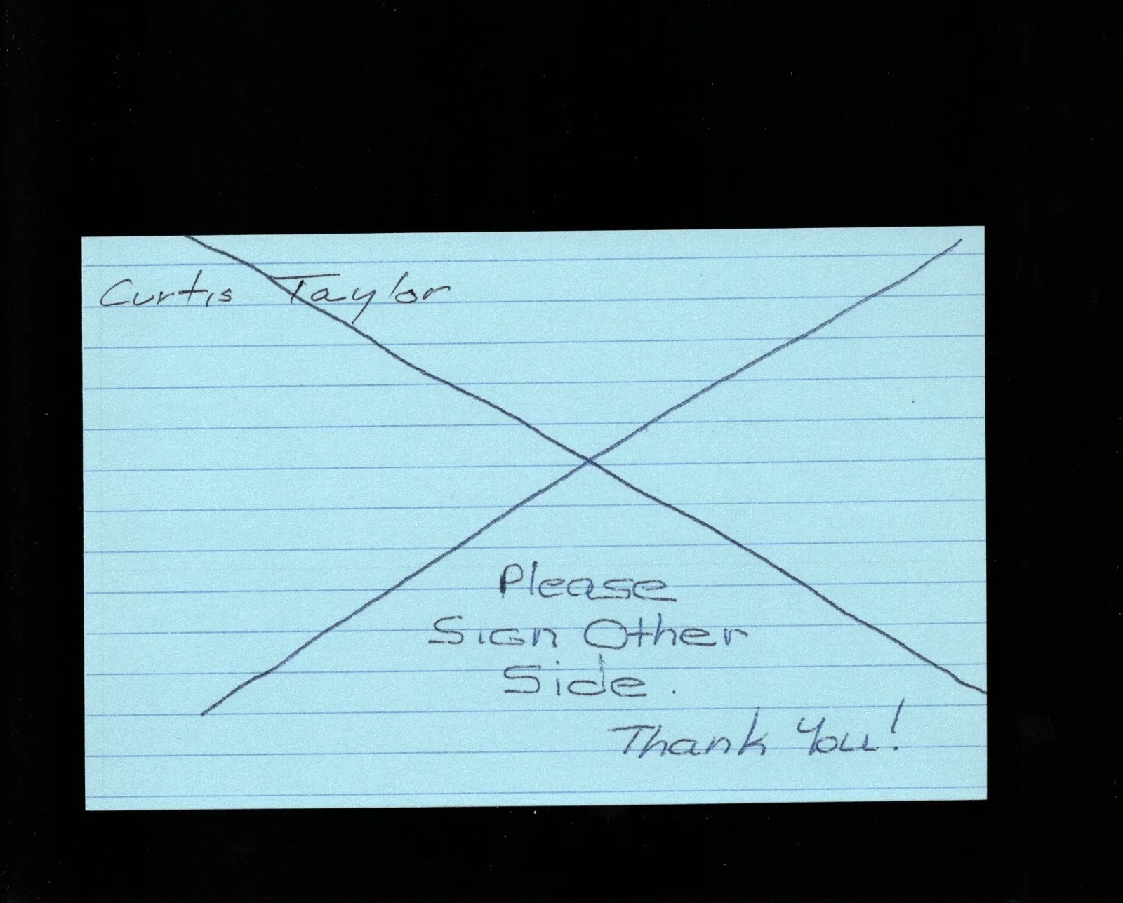 Curtis Taylor - Actor * Signed Index Card * Bad Santa - Robocop 3, image 2