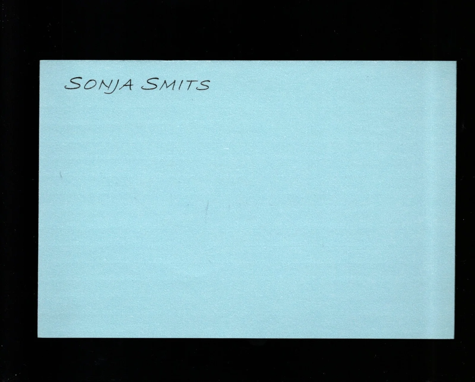 Sonja Smits - Actress * Signed Index Card * Videodrome - Street Legal, image 2