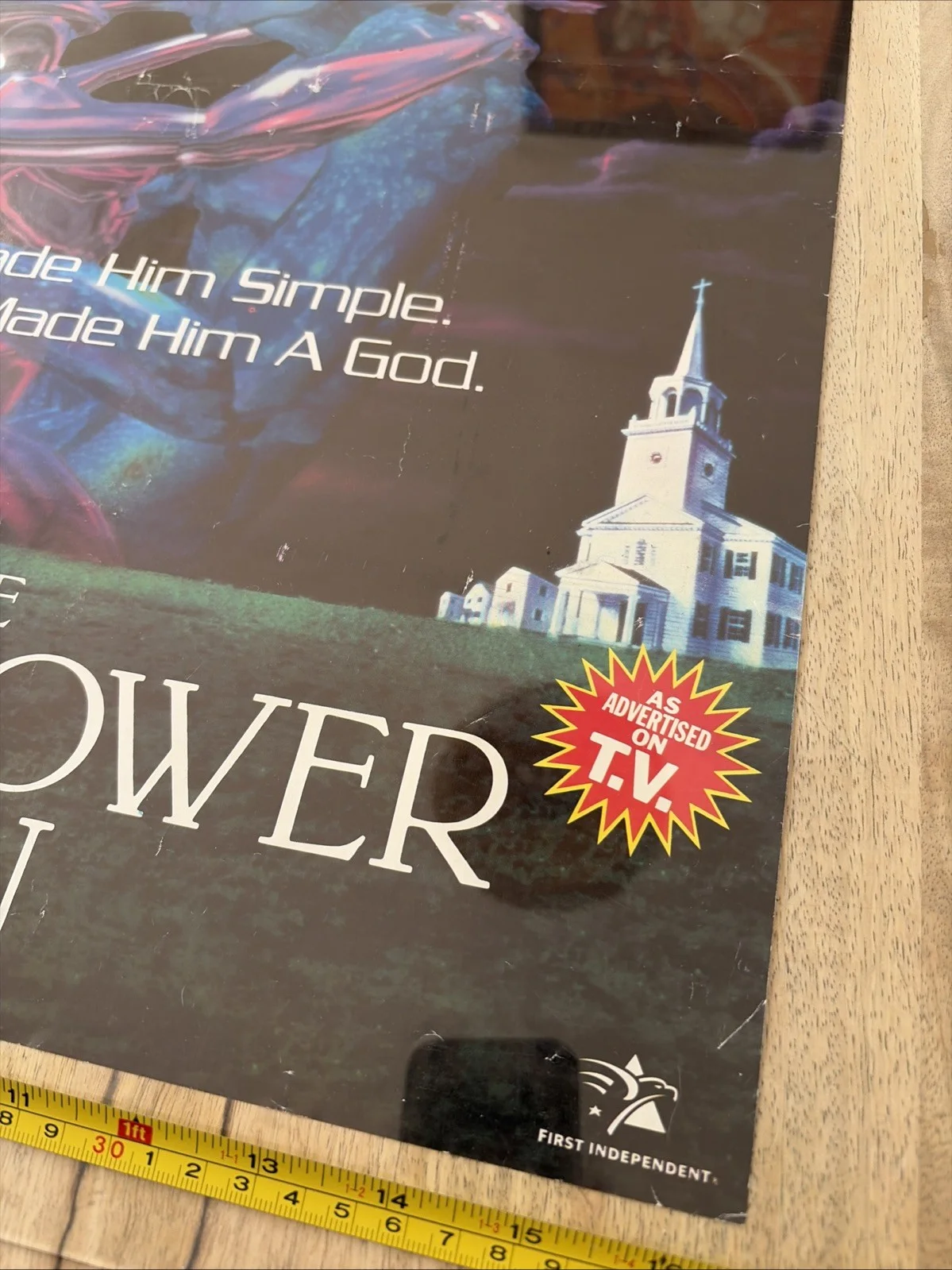 Rare THE LAWNMOWER MAN (1992) Video Shop Store Promotional Movie Poster - A2, изображение 2