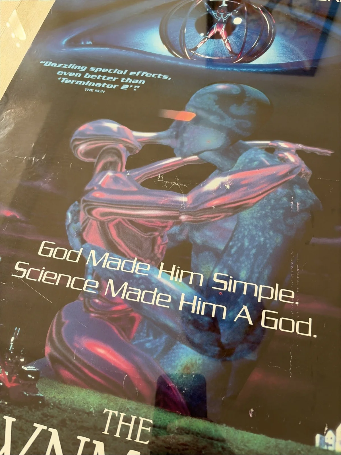 Rare THE LAWNMOWER MAN (1992) Video Shop Store Promotional Movie Poster - A2, изображение 3