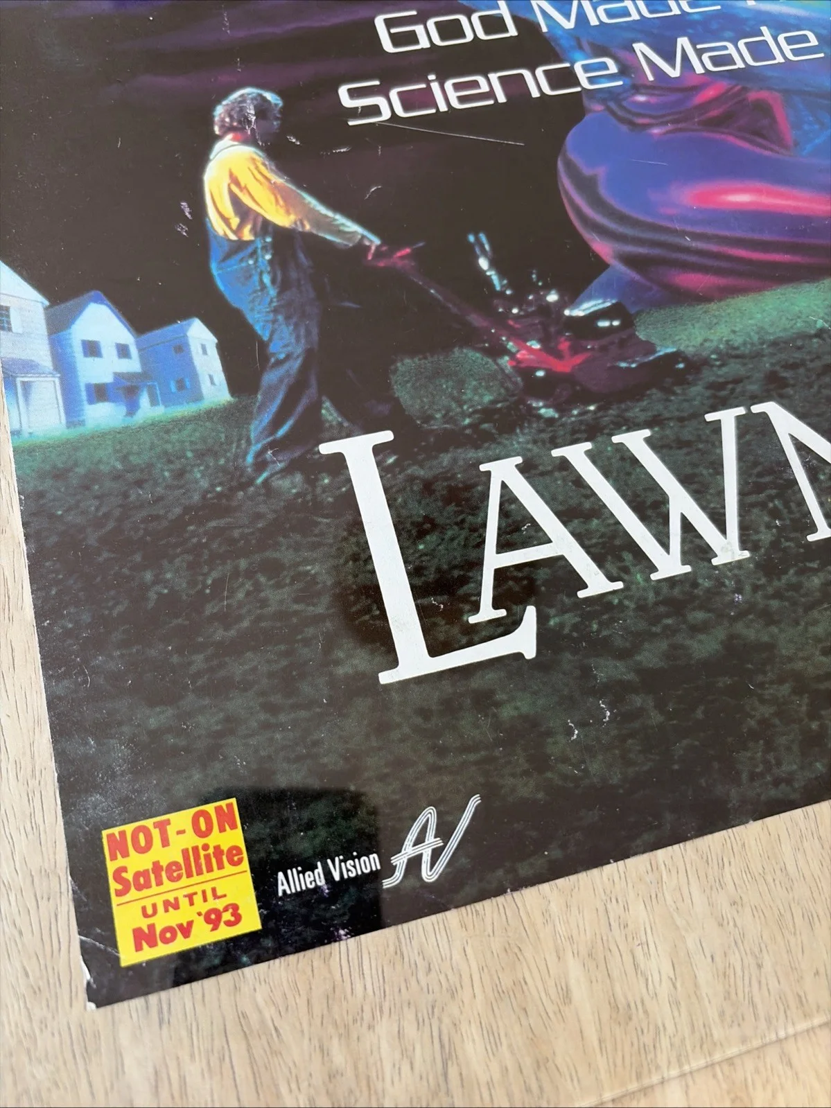 Rare THE LAWNMOWER MAN (1992) Video Shop Store Promotional Movie Poster - A2, изображение 5