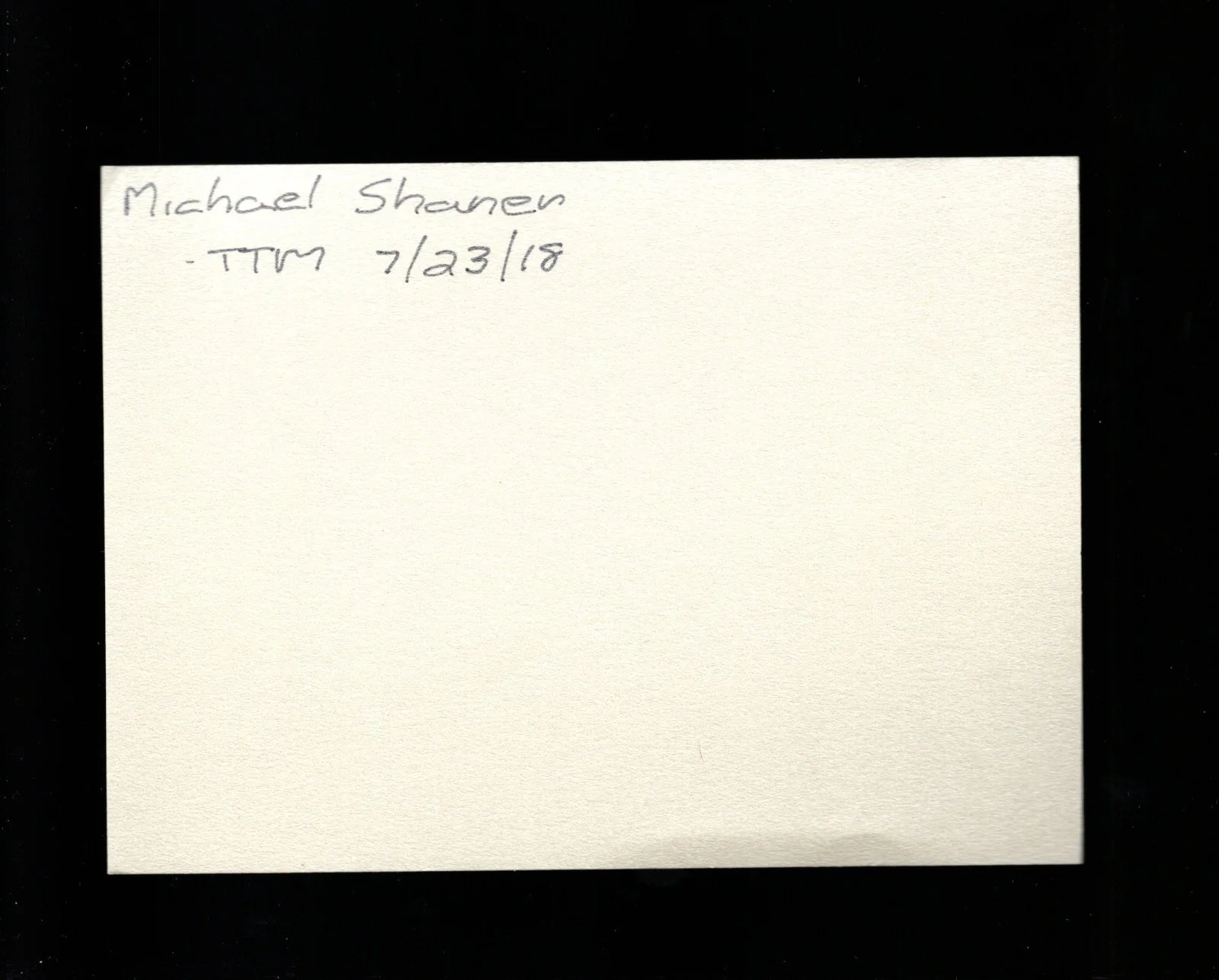 Michael Shaner - Actor * Signed Index Card * Lethal Weapon - American Me, image 2