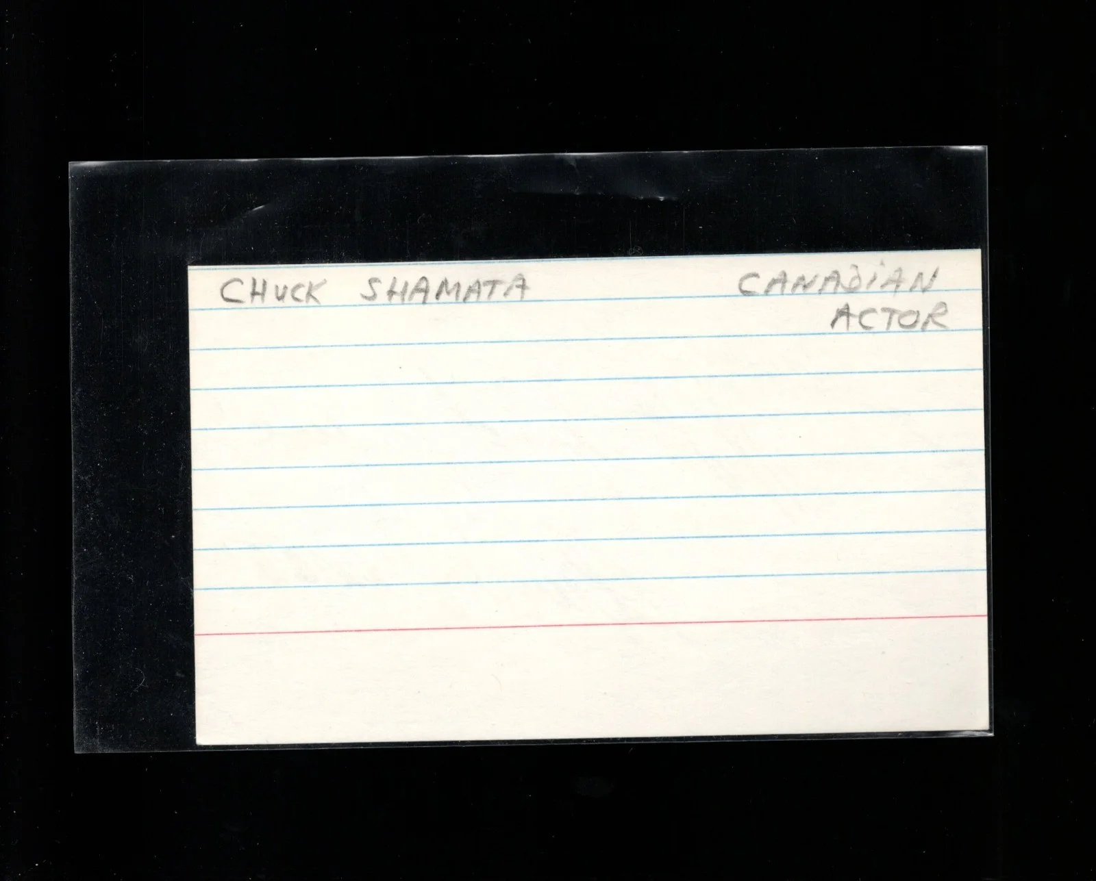 Chuck Shamata - Actor * Signed Index Card * The House By the Lake - Scanners, изображение 2