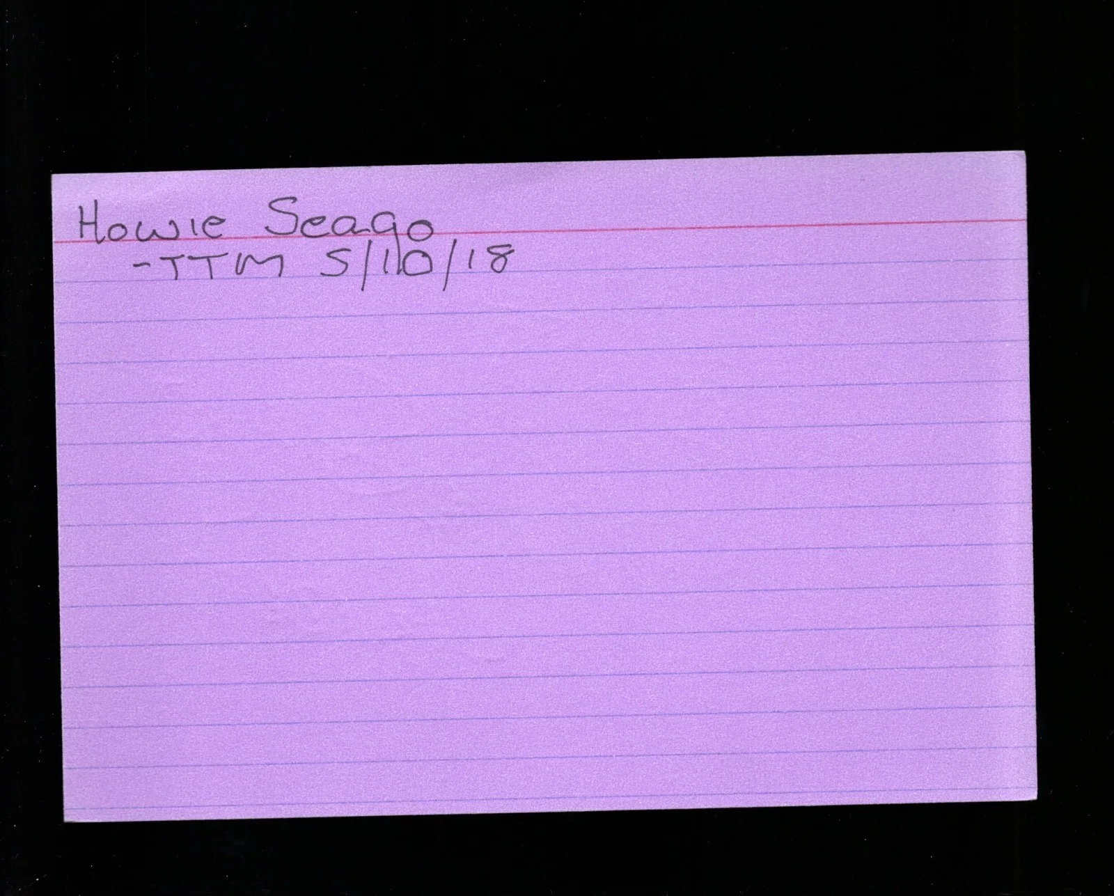 Howie Seago - Actor * Signed Index Card * Star Trek - The Equalizer, image 2
