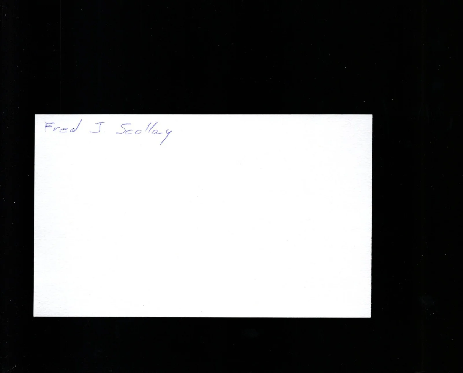 Fred J. Scollay - Actor * Signed Index Card * Death Wish - Law & Order, image 2