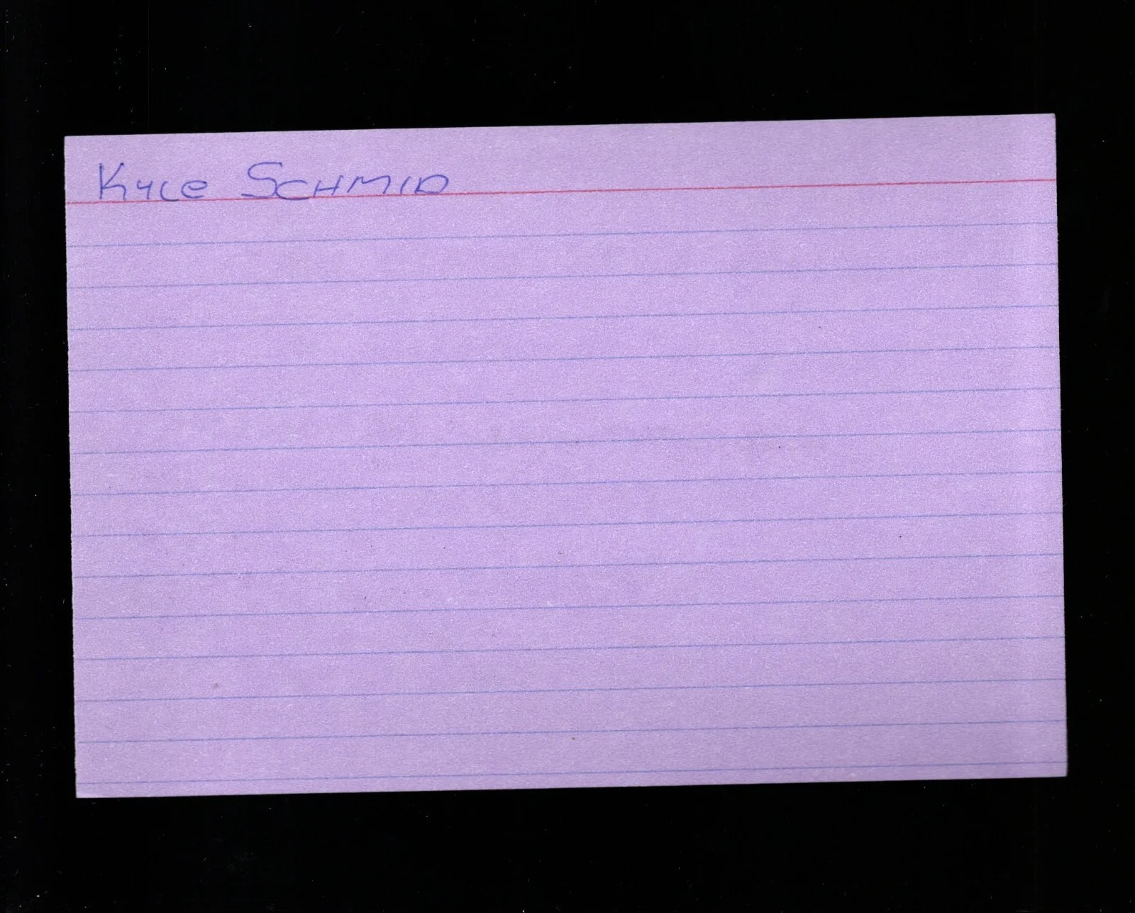 Kyle Schmid - Actor * Signed Index Card * A History of Violence - Copper, image 2