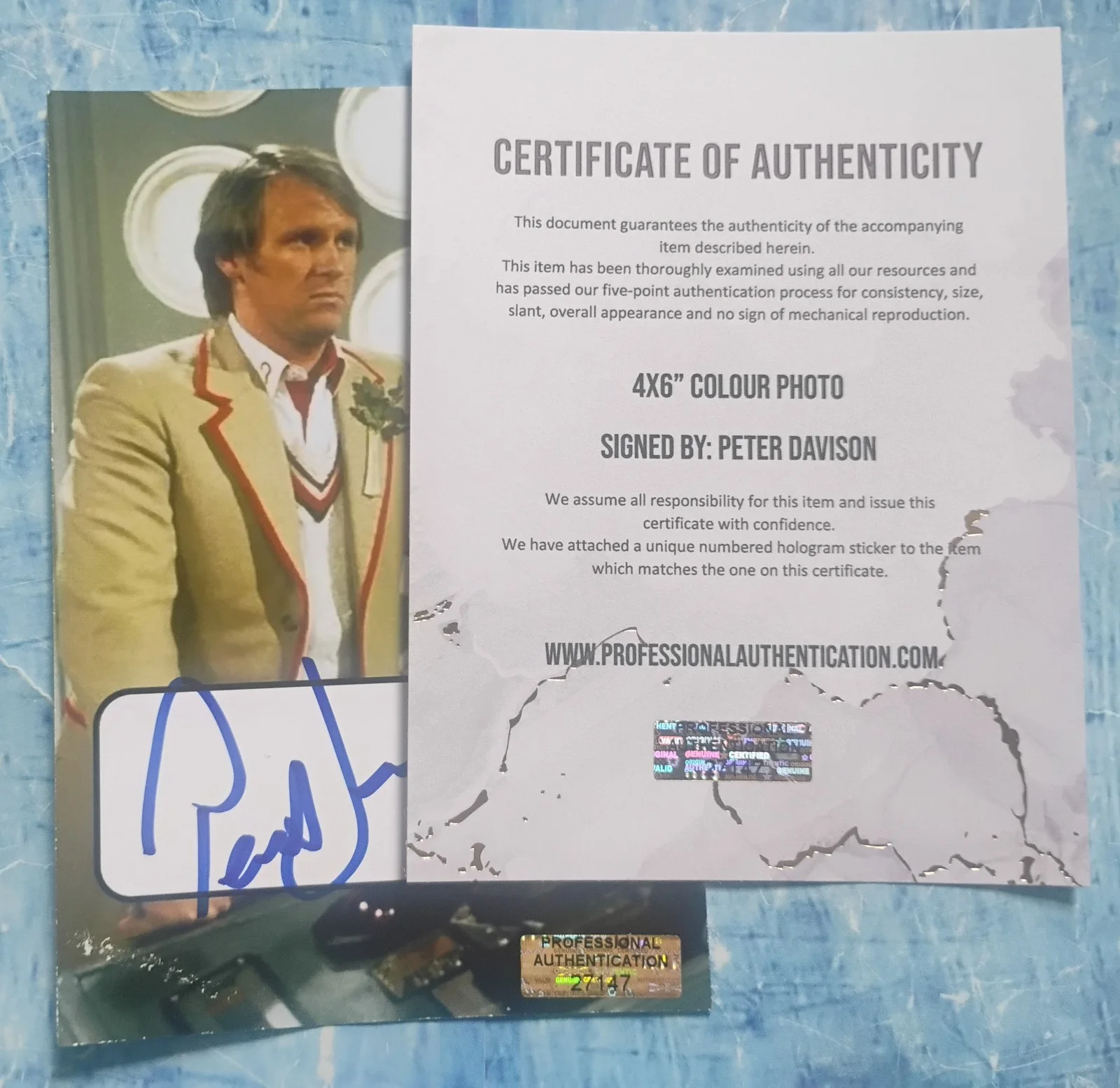 Peter Davison Hand Signed Autograph 4x6 Photo COA Doctor Who NO US TARIFFS, image 4