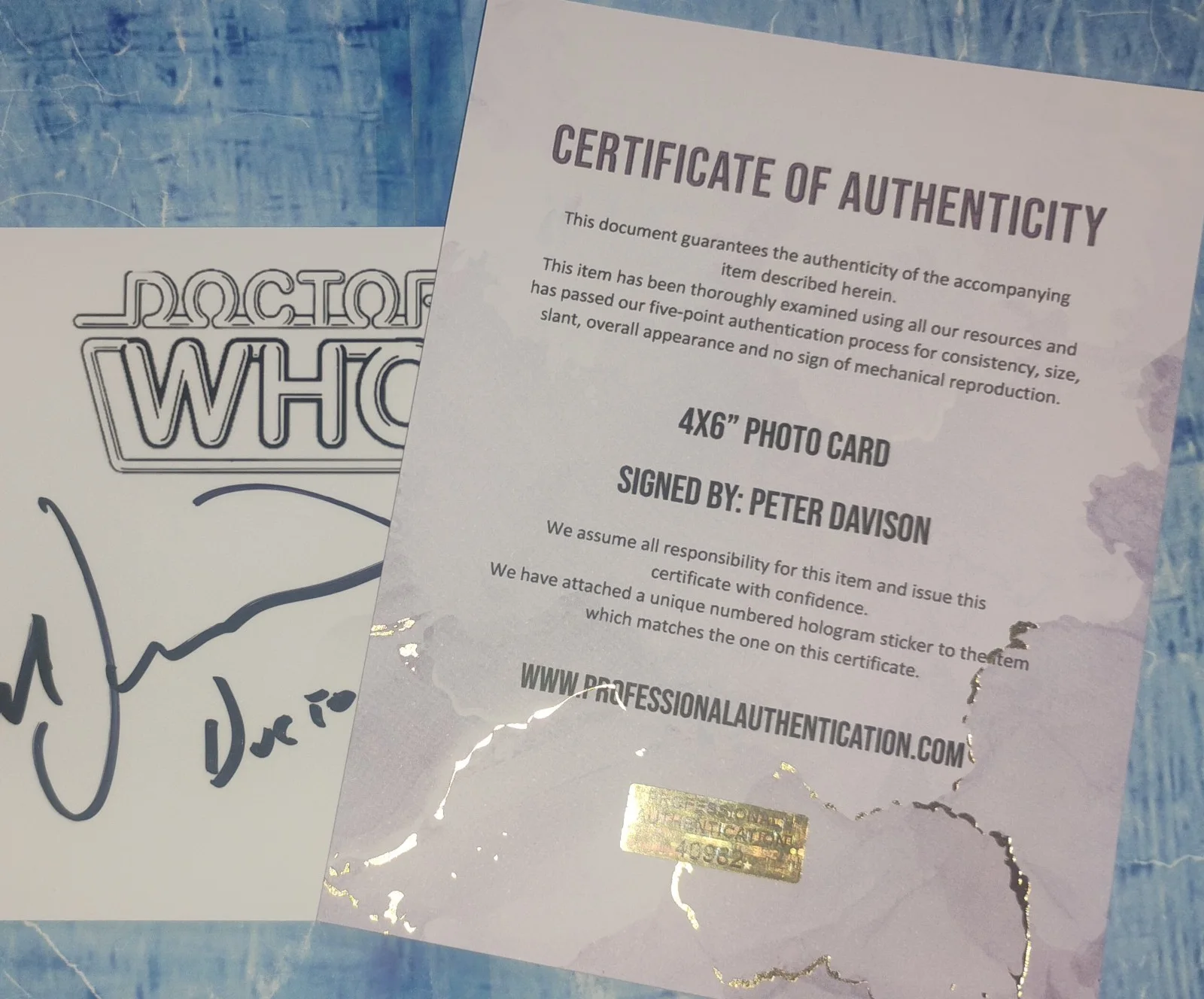 Peter Davison Hand Signed Autograph 4x6 Photo COA Doctor Who NO US TARIFFS, image 4