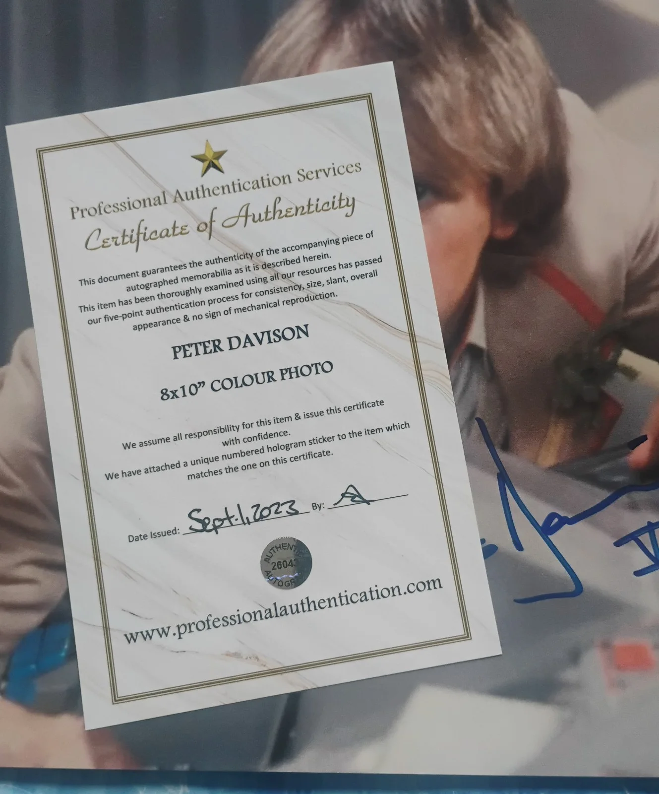 Peter Davison Hand Signed Autograph 8x10 Photo COA Doctor Who NO US TARIFFS, изображение 4