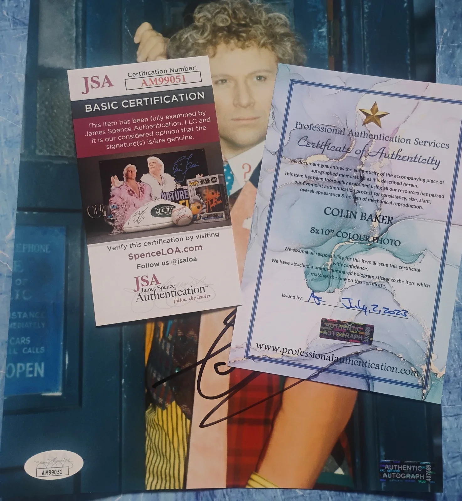 Colin Baker Hand Signed Autograph 8x10 Photo JSA COA Doctor Who NO US TARIFFS, изображение 4