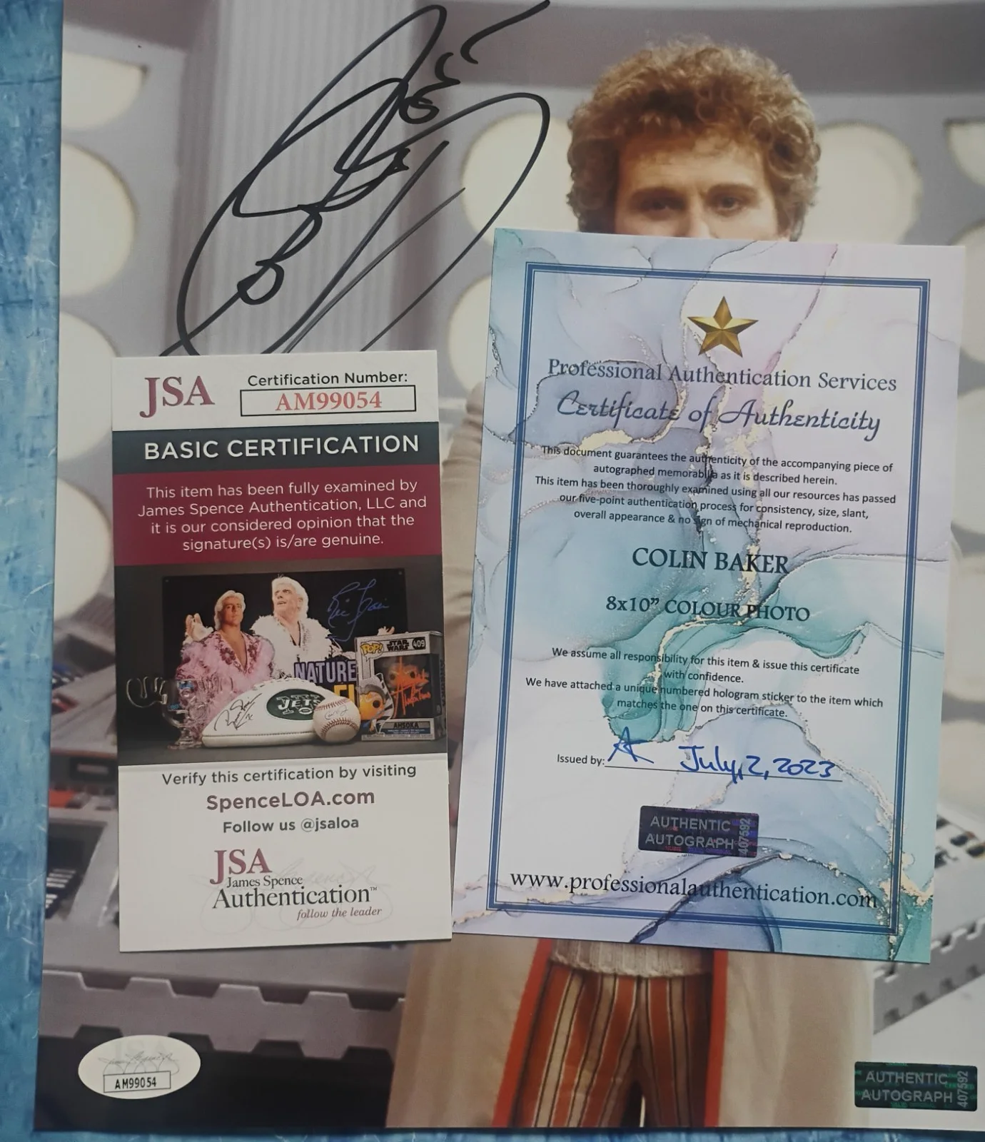Colin Baker Hand Signed Autograph 8x10 Photo JSA COA Doctor Who NO US TARIFFS, изображение 4