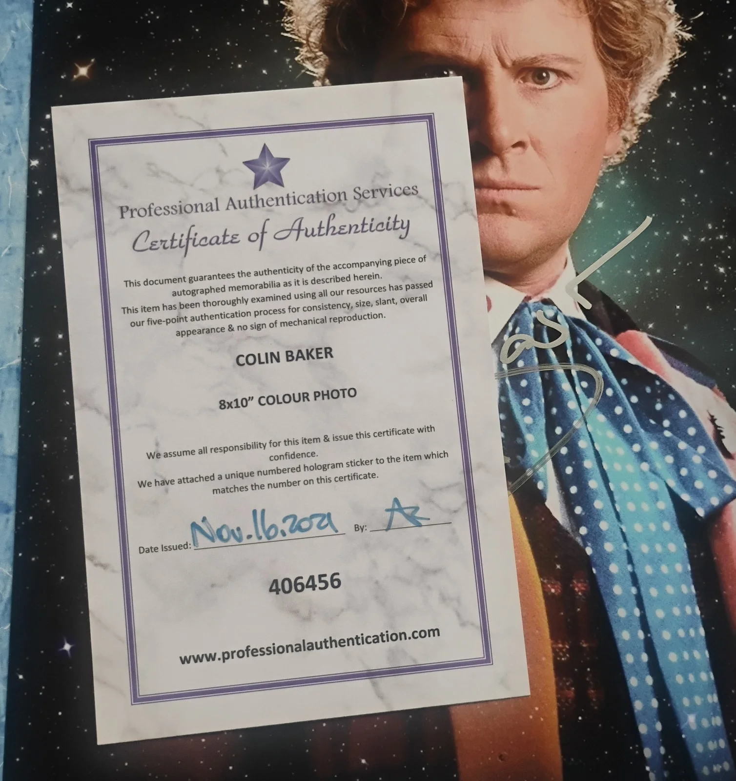 Colin Baker Hand Signed Autograph 8x10 Photo COA Doctor Who NO US TARIFFS, изображение 5