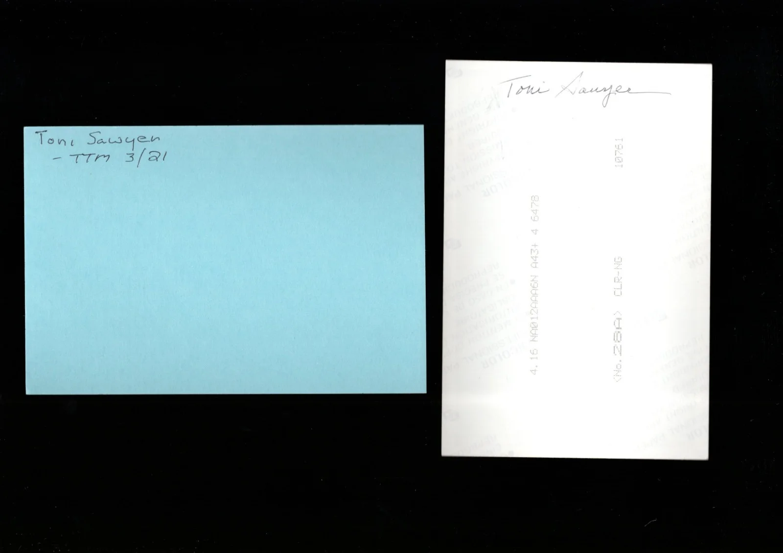 Toni Sawyer - Actress * Signed Index Card & Photo * Stewardess School - Seinfeld, image 2
