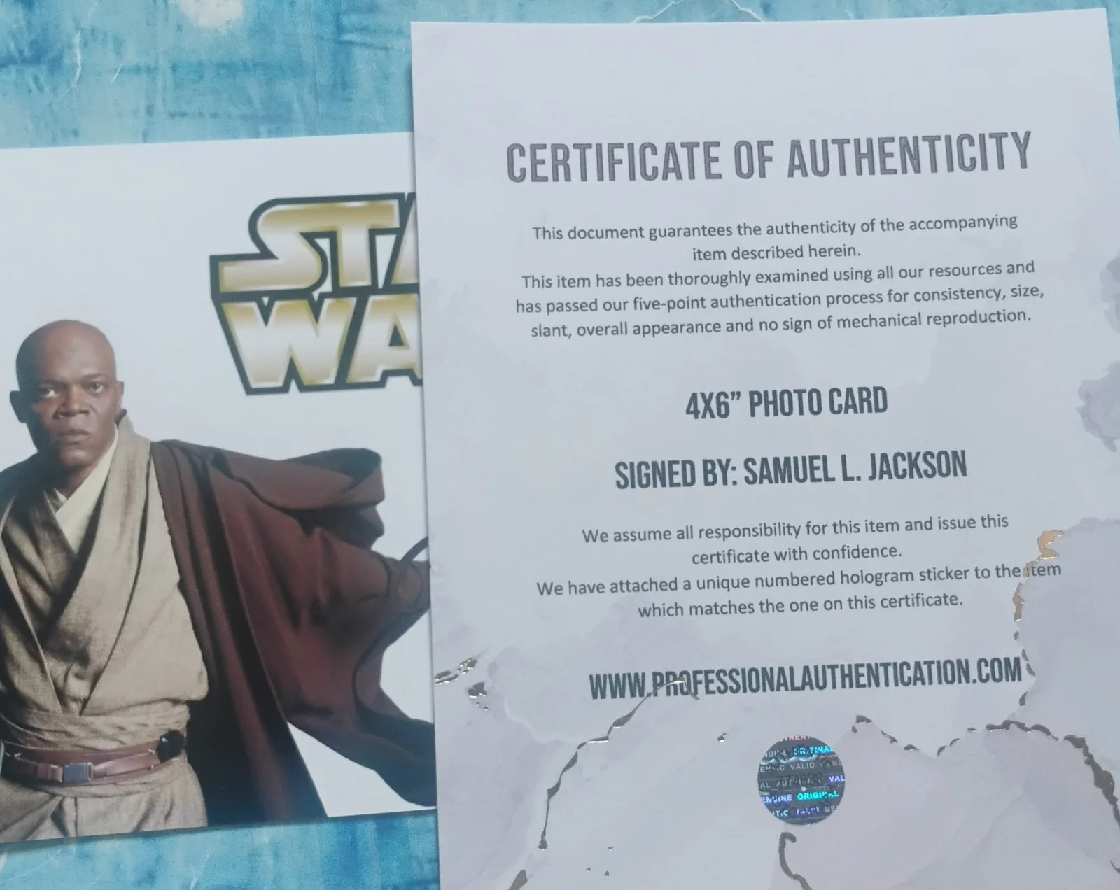 Samuel L Jackson Hand Signed Autograph 4x6 Photo COA Star Wars NO US TARIFFS, image 4