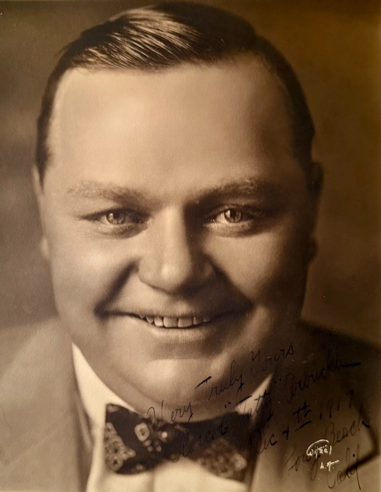 Roscoe Fatty Arbuckle — ROSCOE "FATTY" ARBUCKLE Signed Autographed 8" x 10" PHOTO Silent Film Star 1917, изображение 3