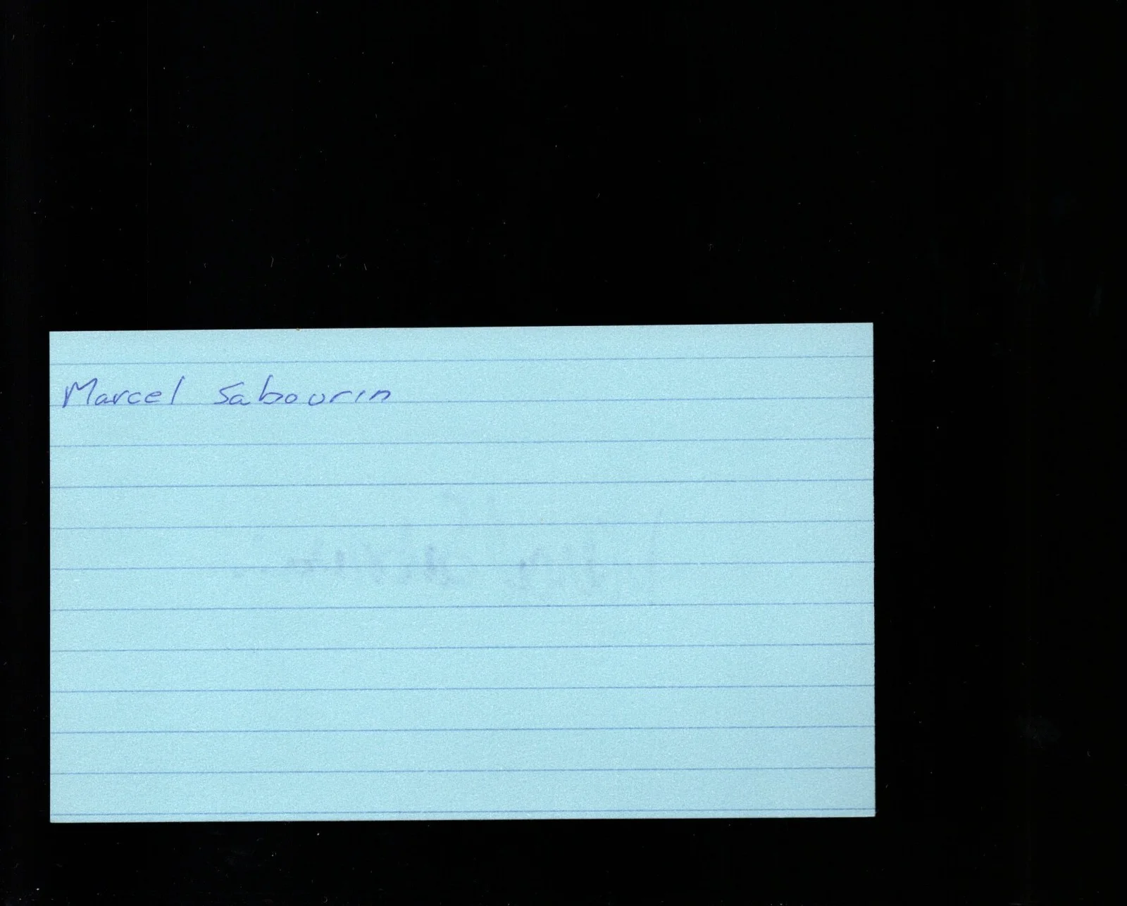 Marcel Sabourin - Actor * Signed Index Card * The Hitman - The Sum of All Fears, изображение 2