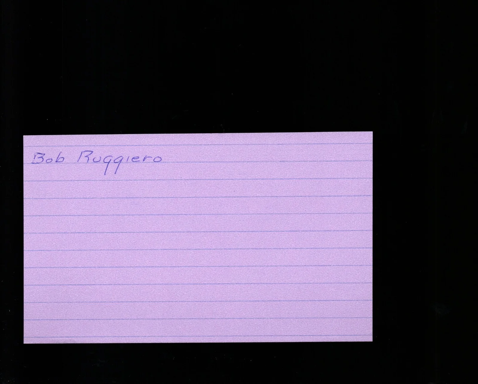 Bob Ruggiero - Actor * Signed Index Card * Ghost Ship - Prisoner, image 2