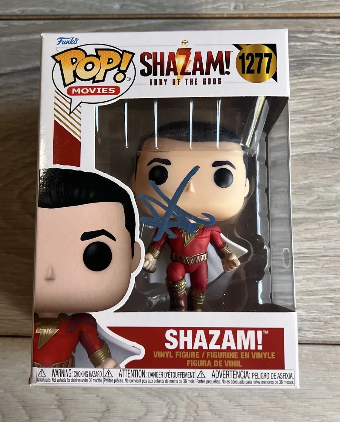 Asher Angel — Shazam Funko Pop Signed Asher Angel Auto #1277 DC Furry Of The Gods Collectible