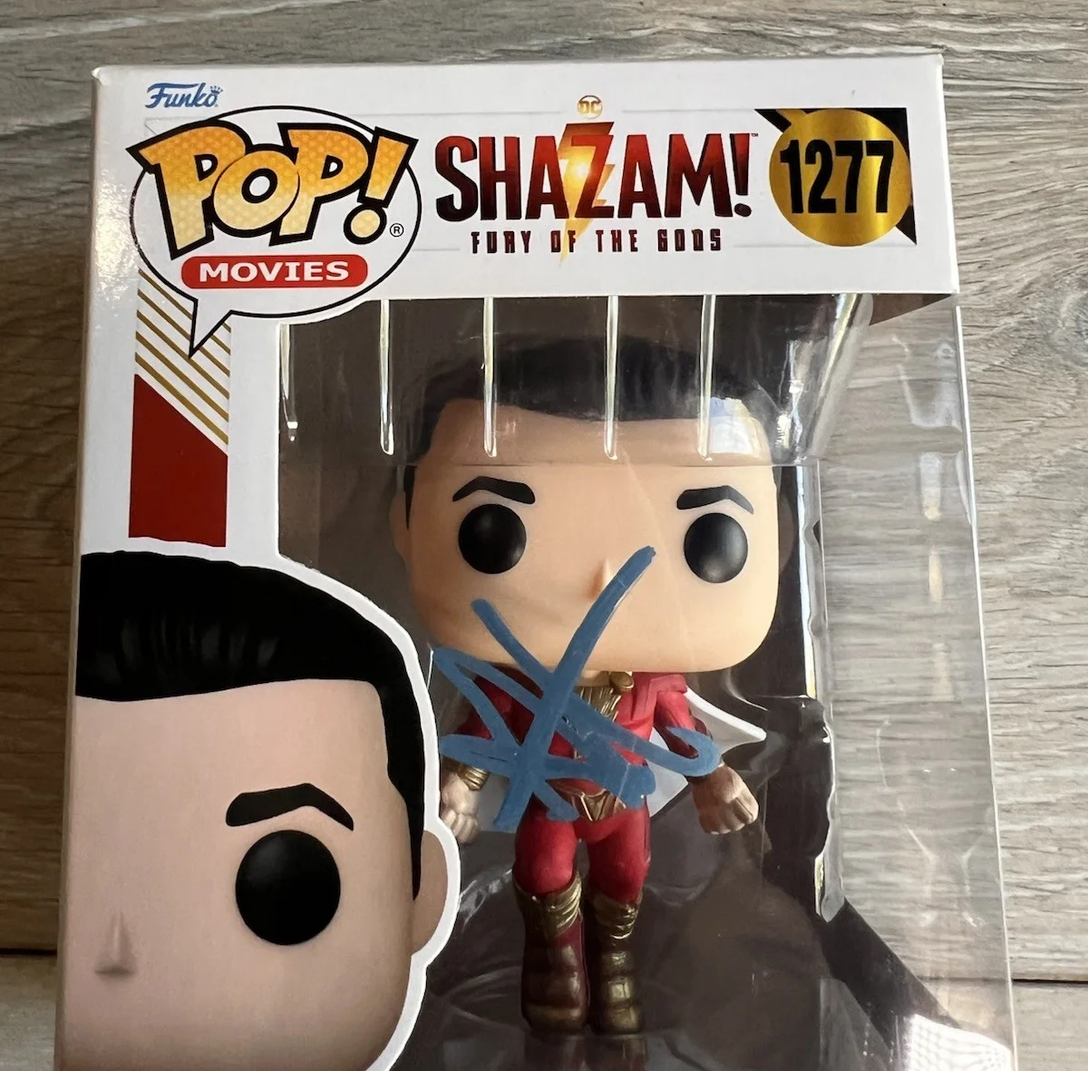 Asher Angel — Shazam Funko Pop Signed Asher Angel Auto #1277 DC Furry Of The Gods Collectible, изображение 2