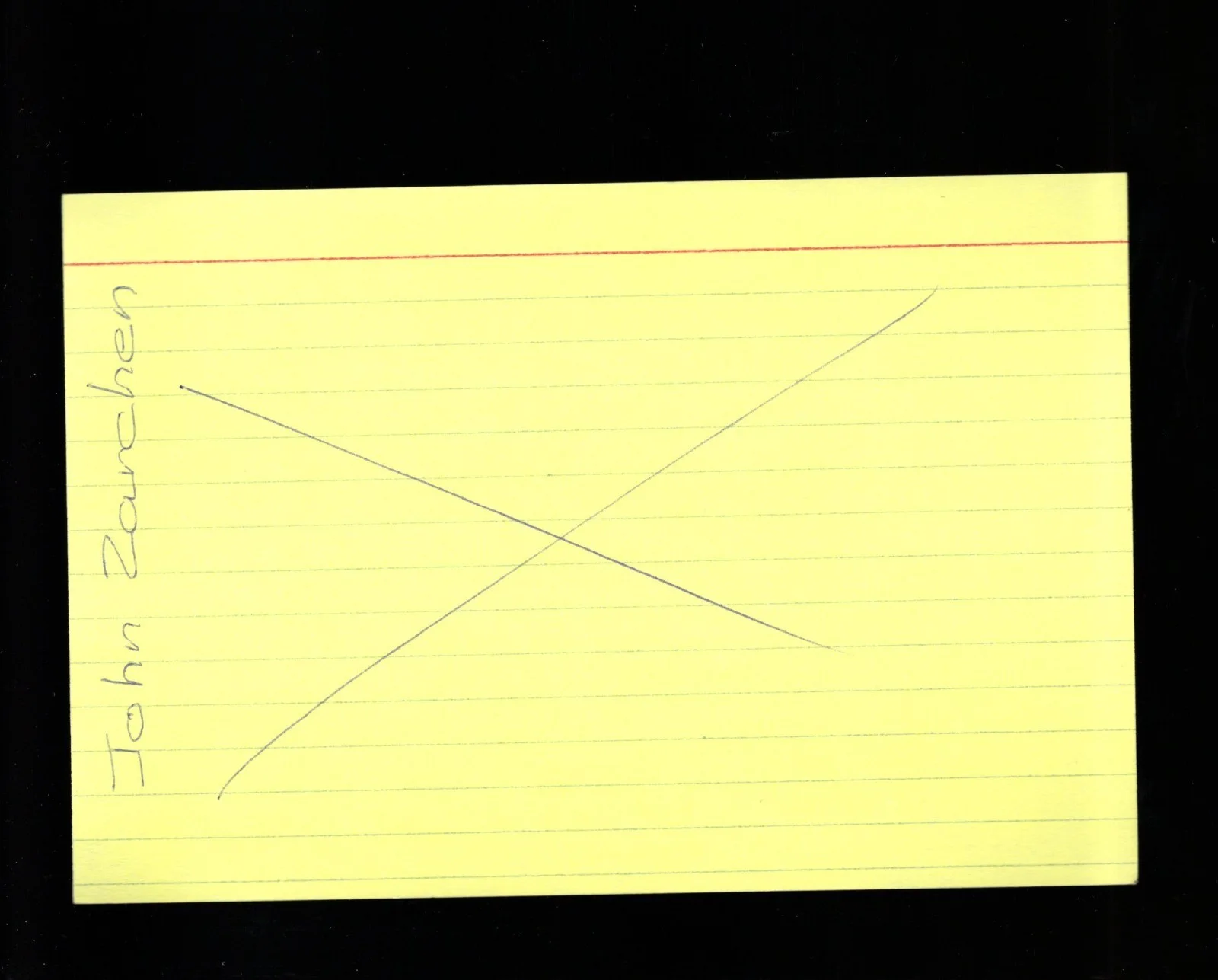 John Zarchen - Actor * Signed Index Card * Magnum PI, Heathers, image 2