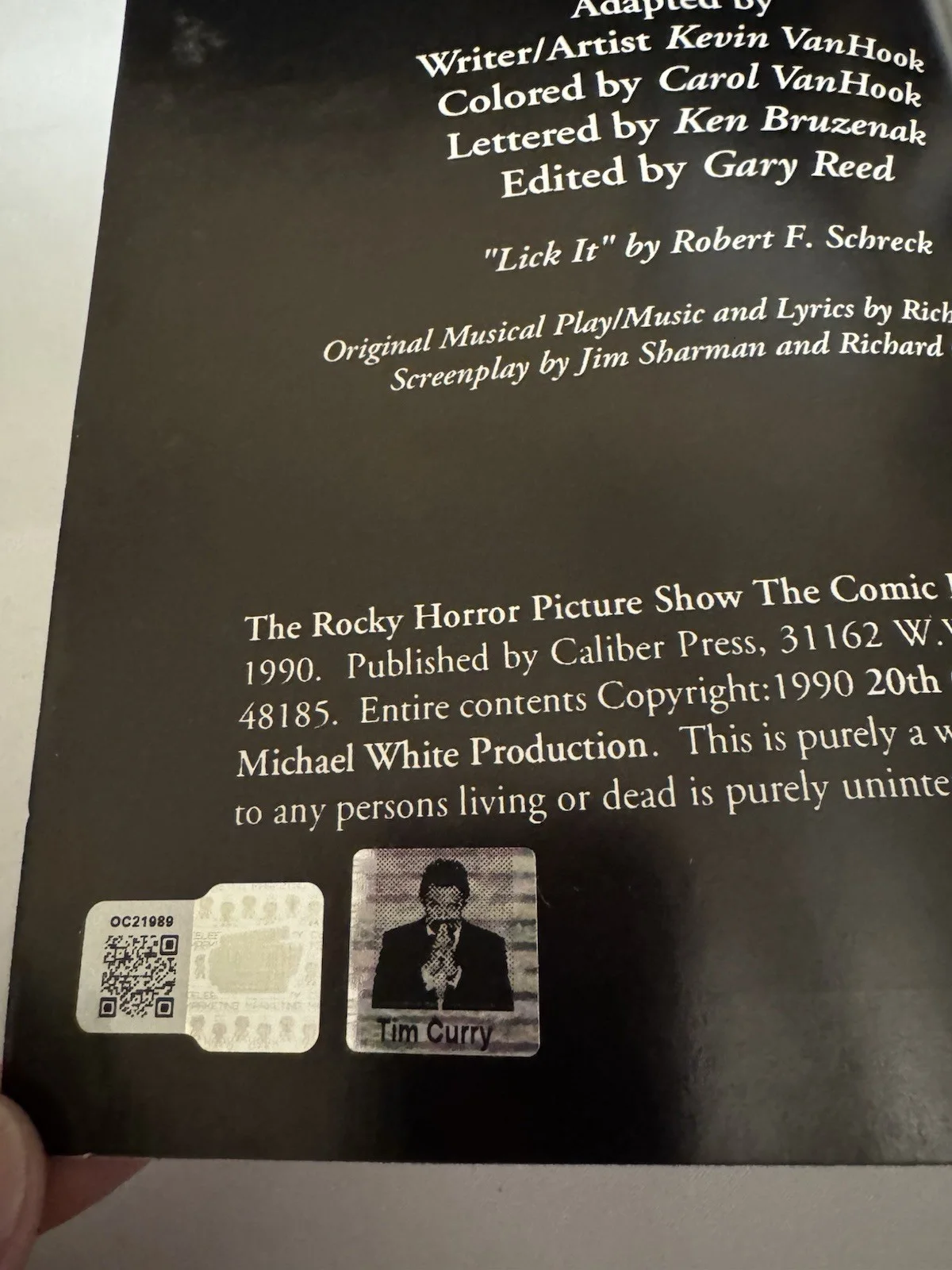 Tim Curry — Tim Curry Signed Rocky Horror Picture Show Comic Book OCCM COA, image 2