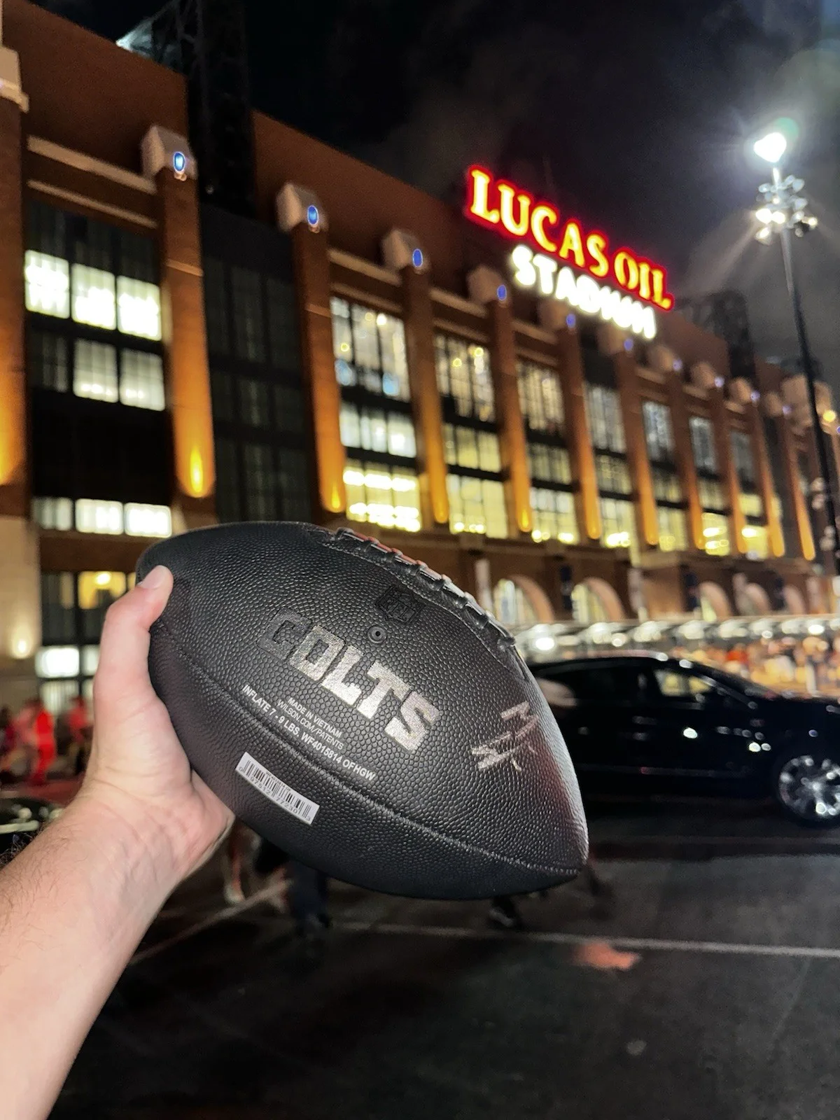 Morgan Wallen Autographed Football - Still The Problem Tour -Indianapolis 5/9/26, image 2