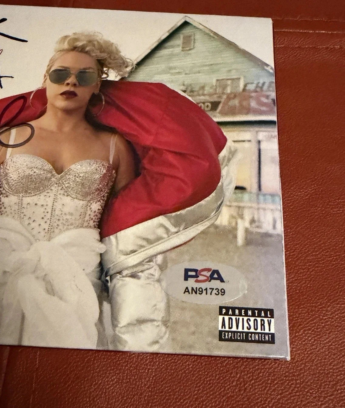 P!NK Autographed Beautiful Trauma CD Digipak Cover PINK alecia moore PSA DNA COA, image 2