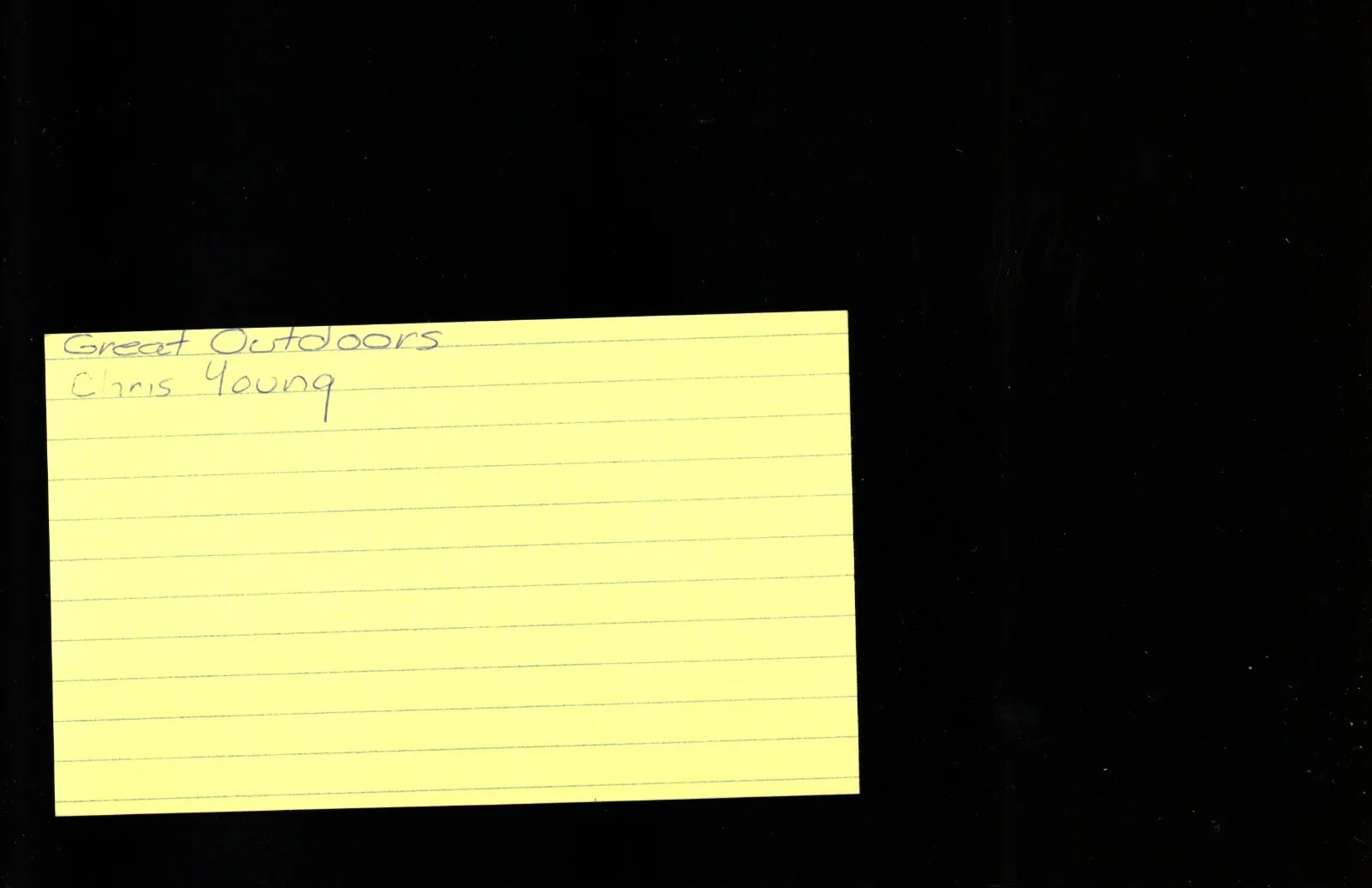 Chris Young - Actor * Signed Index Card * The Great Outdoors - Max Headroom, image 2